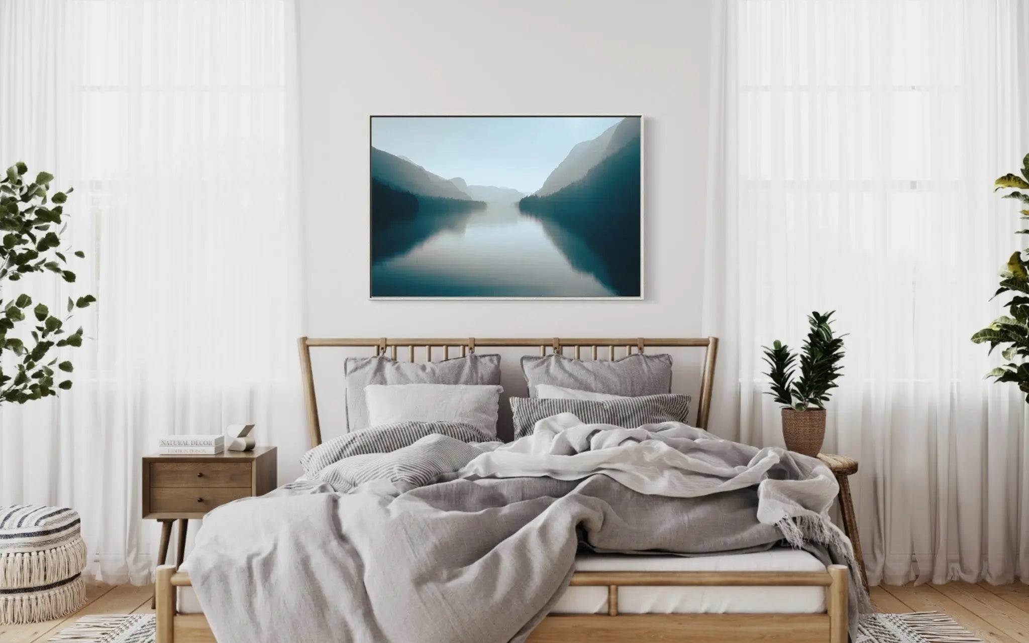 Stillness by Karen Thom presented in a curated interior design