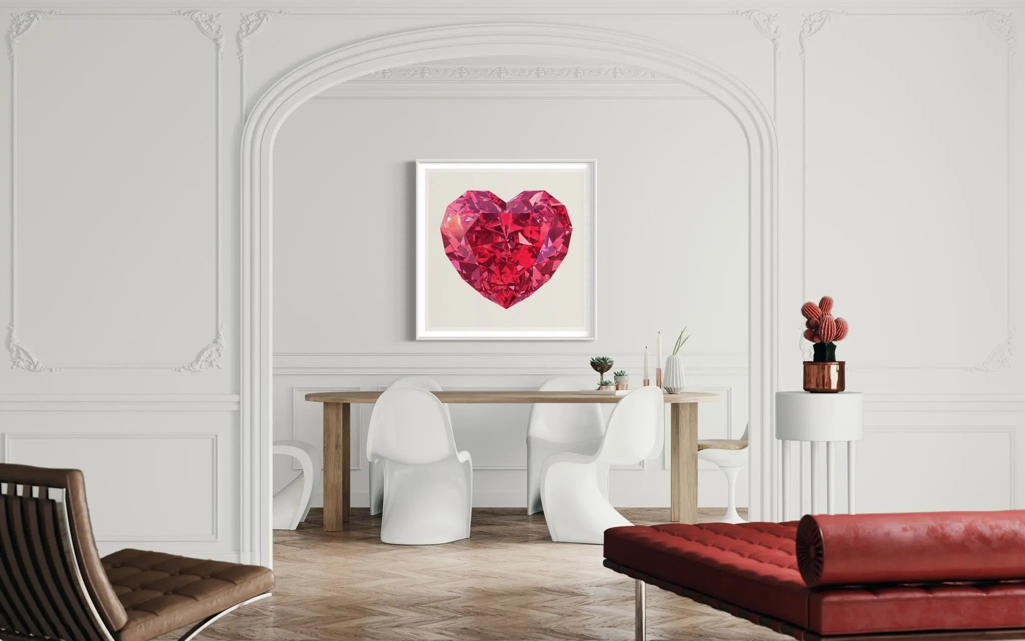 Precious Heart by Francesco Alessandrini showcased in a designer room setting