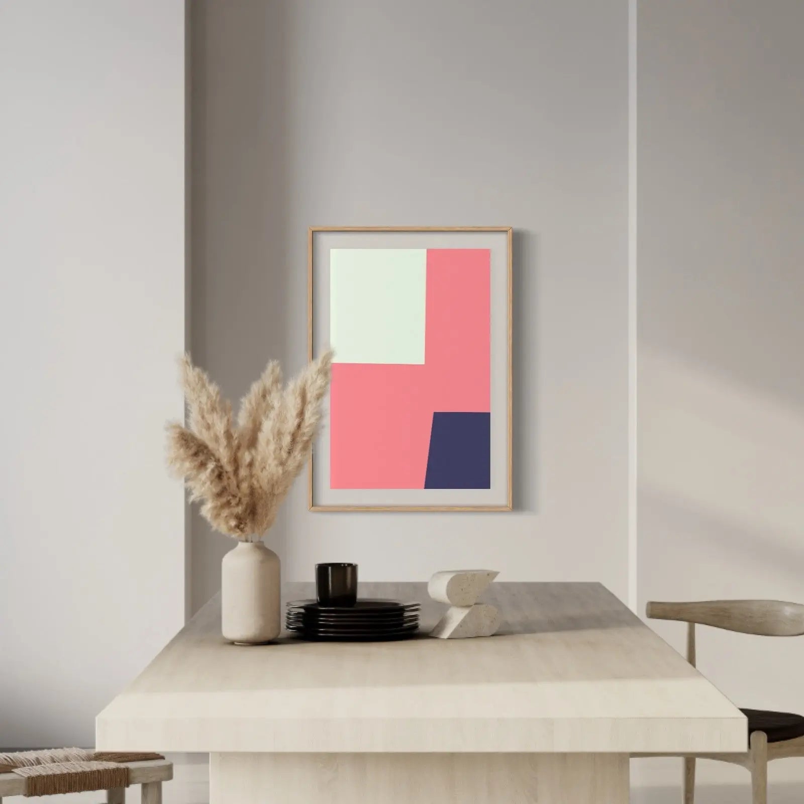 Untitled 3051 by Pedro Nuka displayed in a modern living room interior