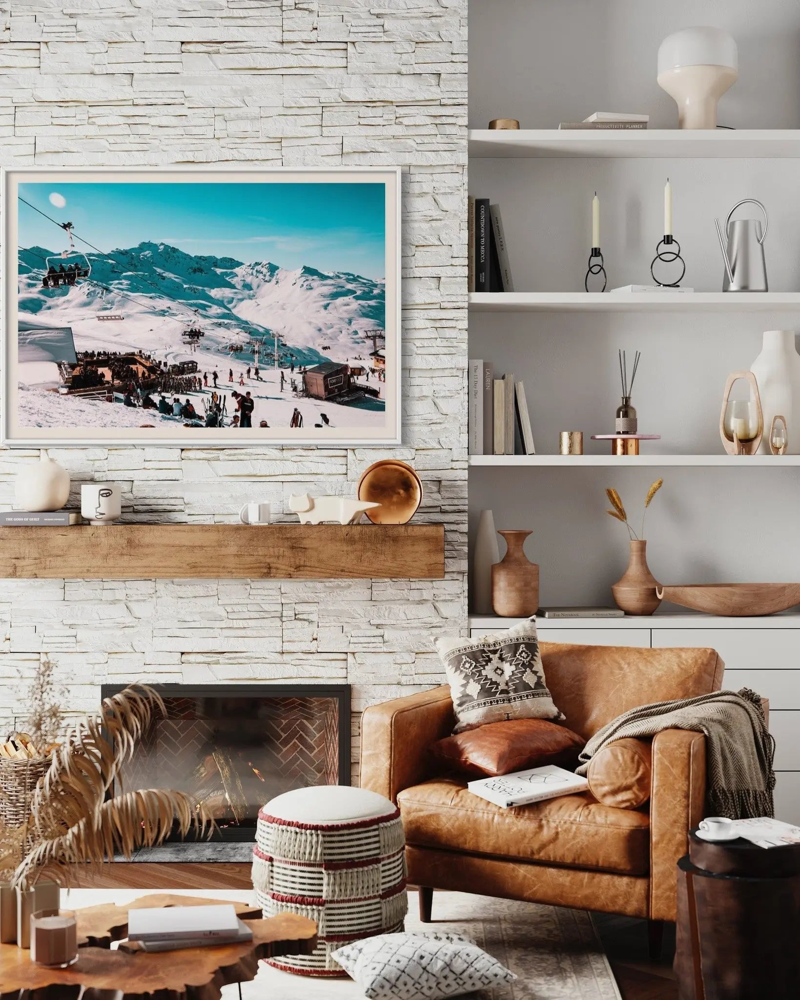Jour de Ski by N. Norman featured in an elegant interior space