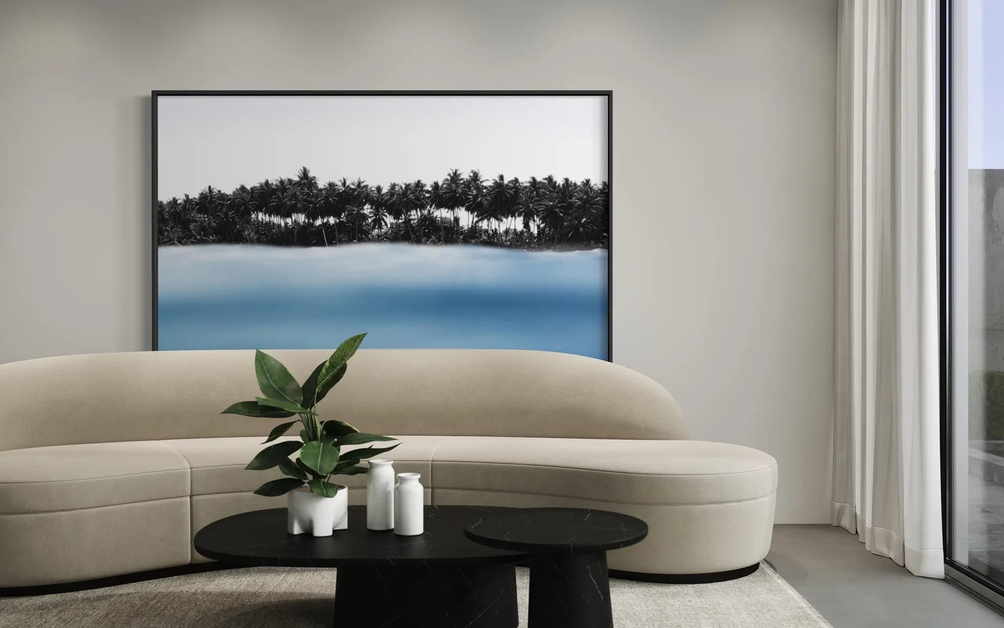 Marine by Enric Gener displayed in a modern living room interior