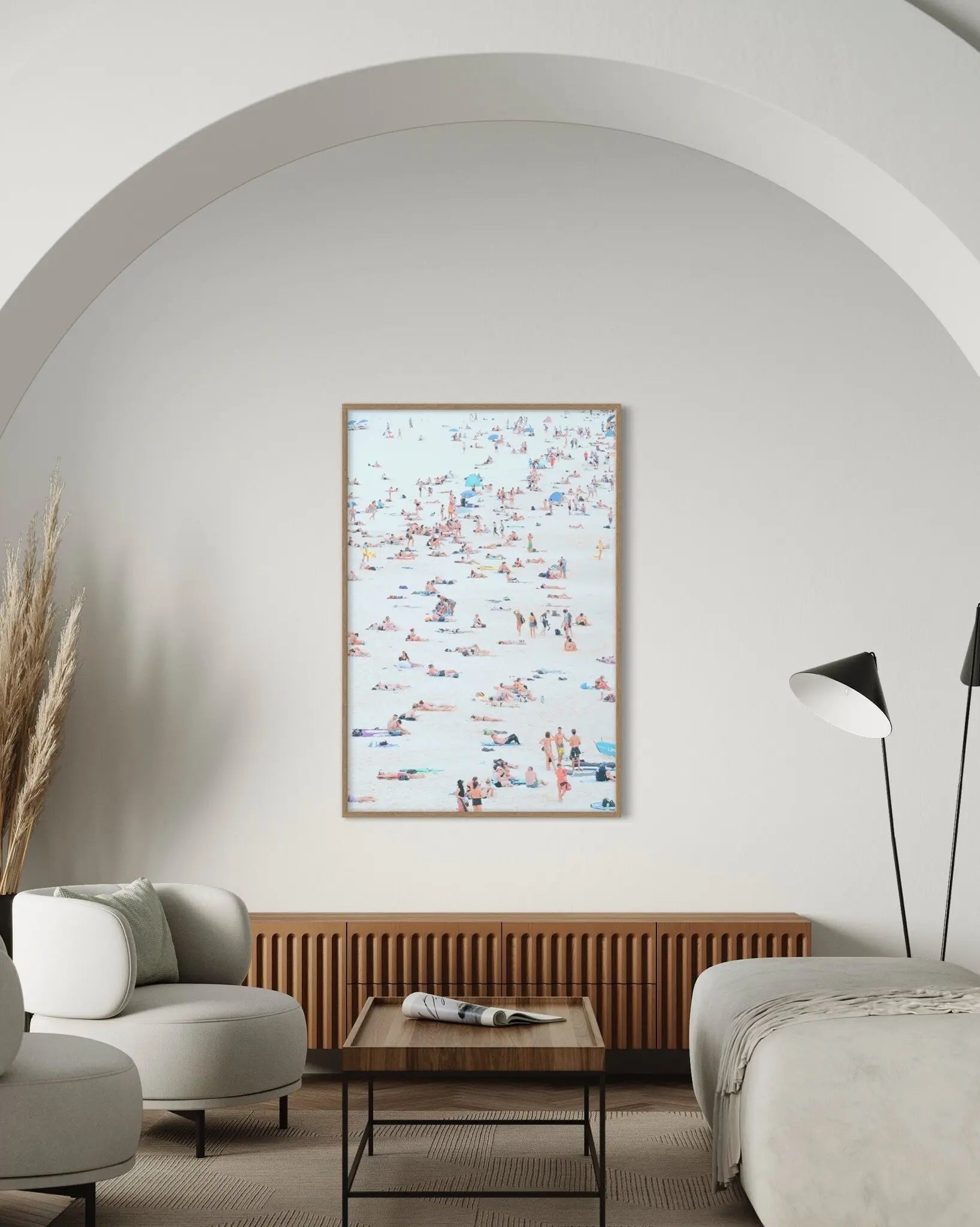 Antibes Beach by Francesco Alessandrini featured in an elegant interior space