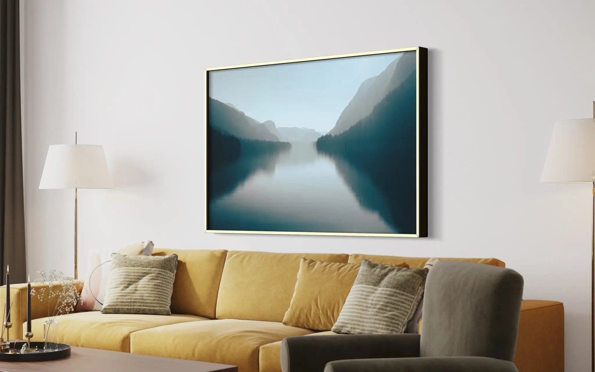 Stillness by Karen Thom styled in a contemporary interior setting