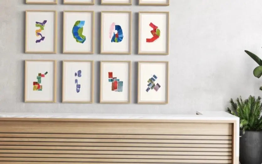 Color Study 04 by Encarnacion Portal Rubio showcased in a designer room setting