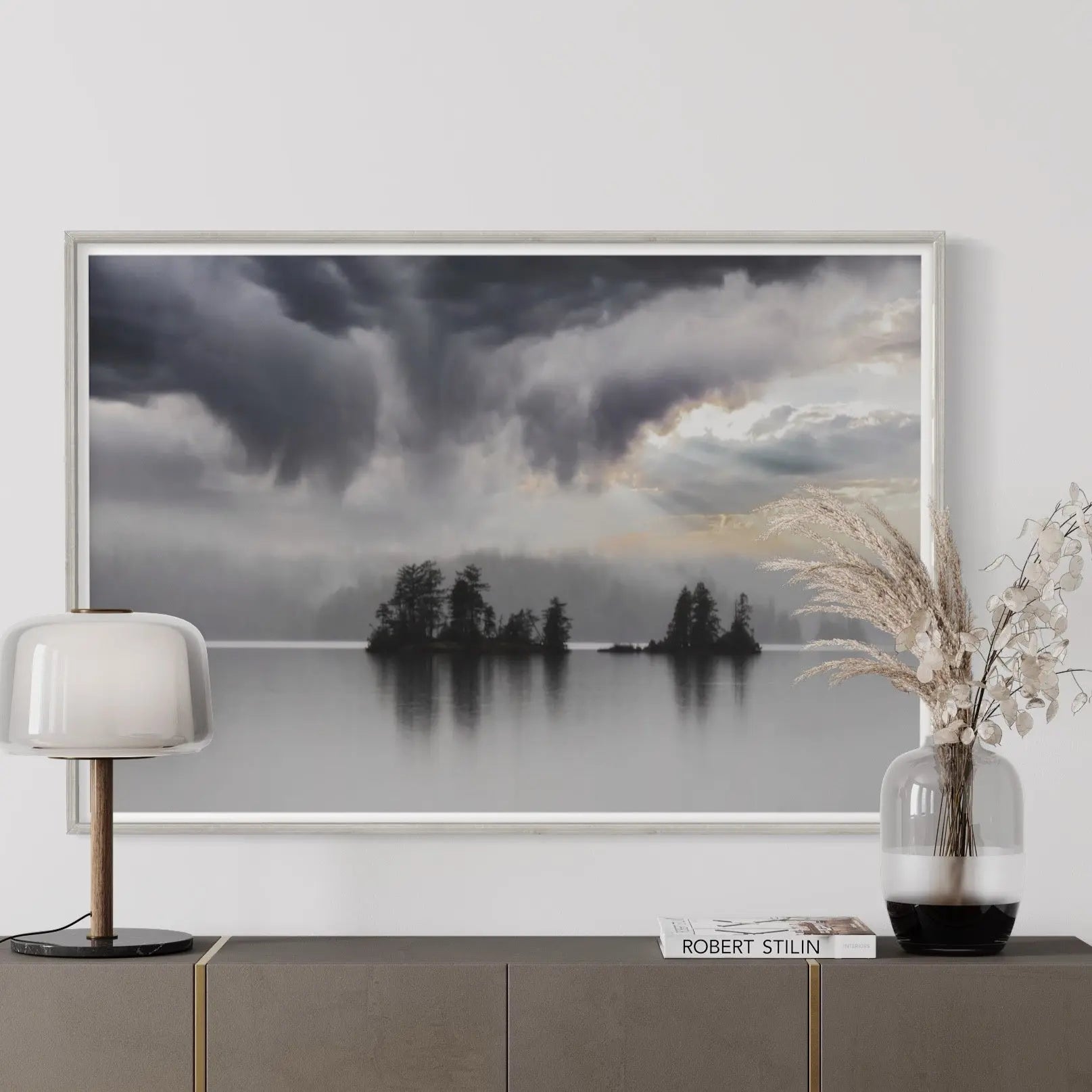 Silver Lining by Karen Thom presented in a curated interior design