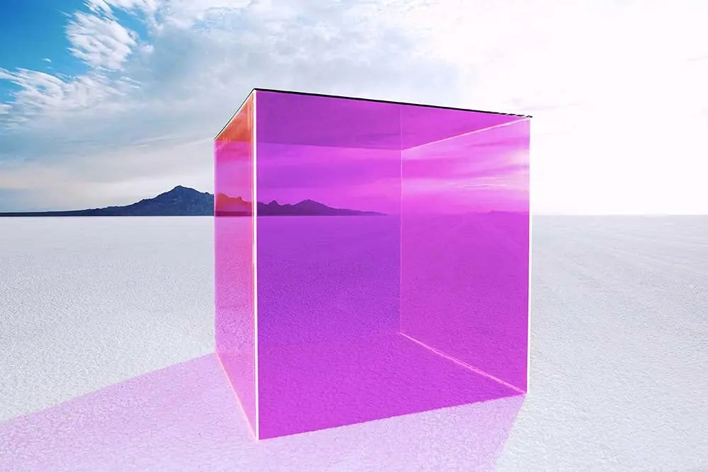 Magenta Box on Salt Flats by Andy Ryan, fine art print, The Picturalist
