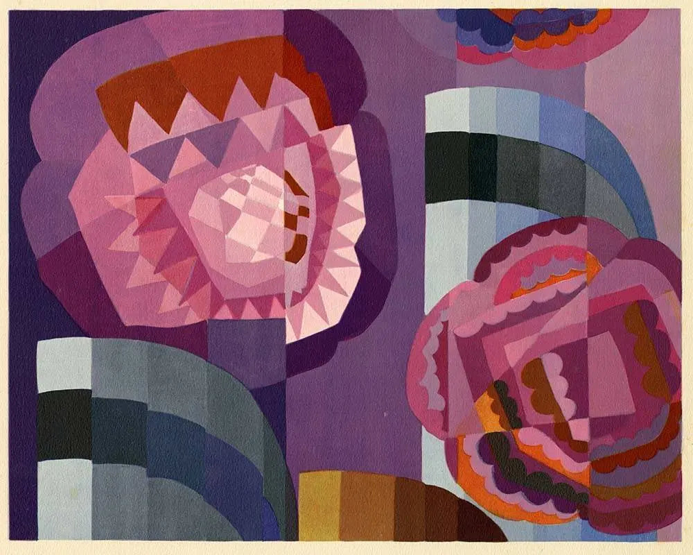 Geometric Roses by Edouard Benedictus, fine art paper print, The Picturalist