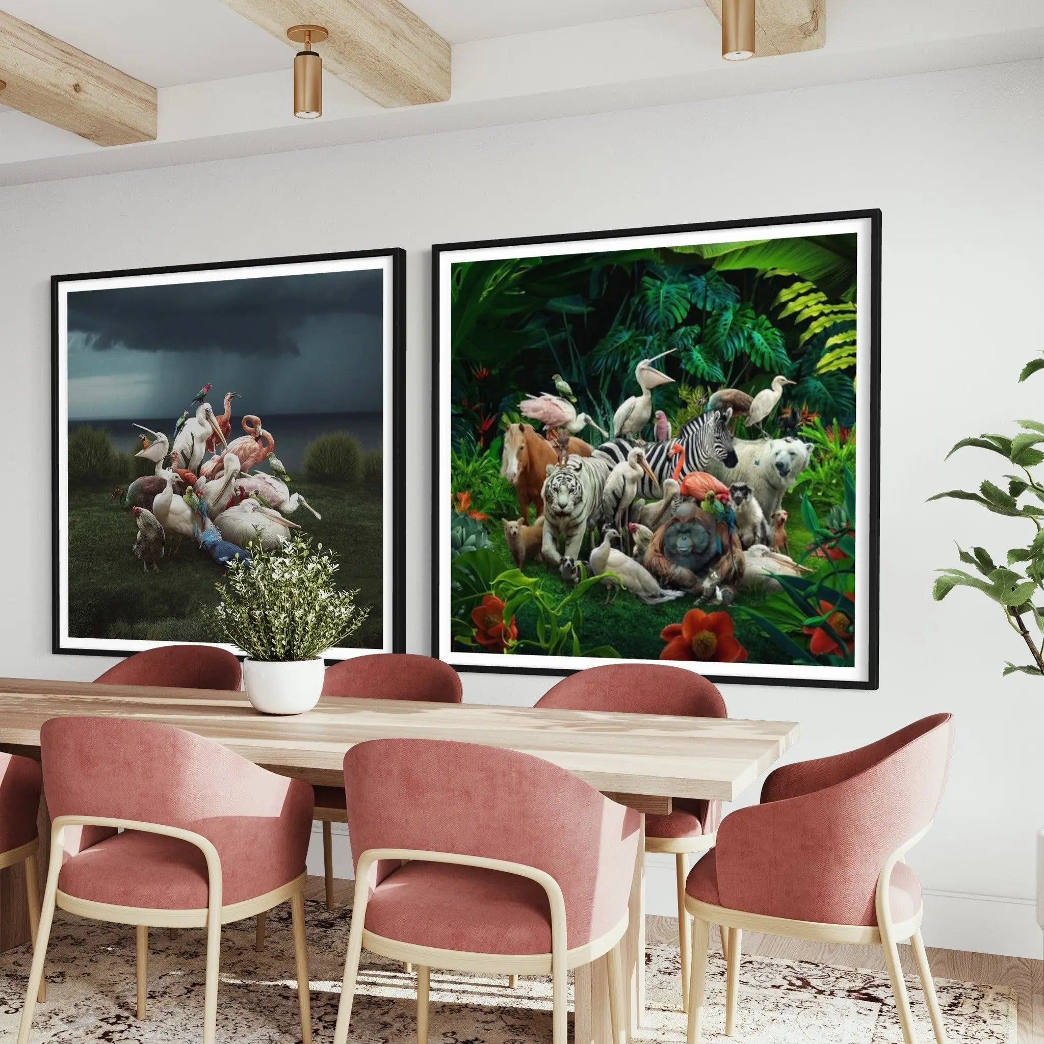 Big Family in the Forest by Vizerskaya showcased in a designer room setting