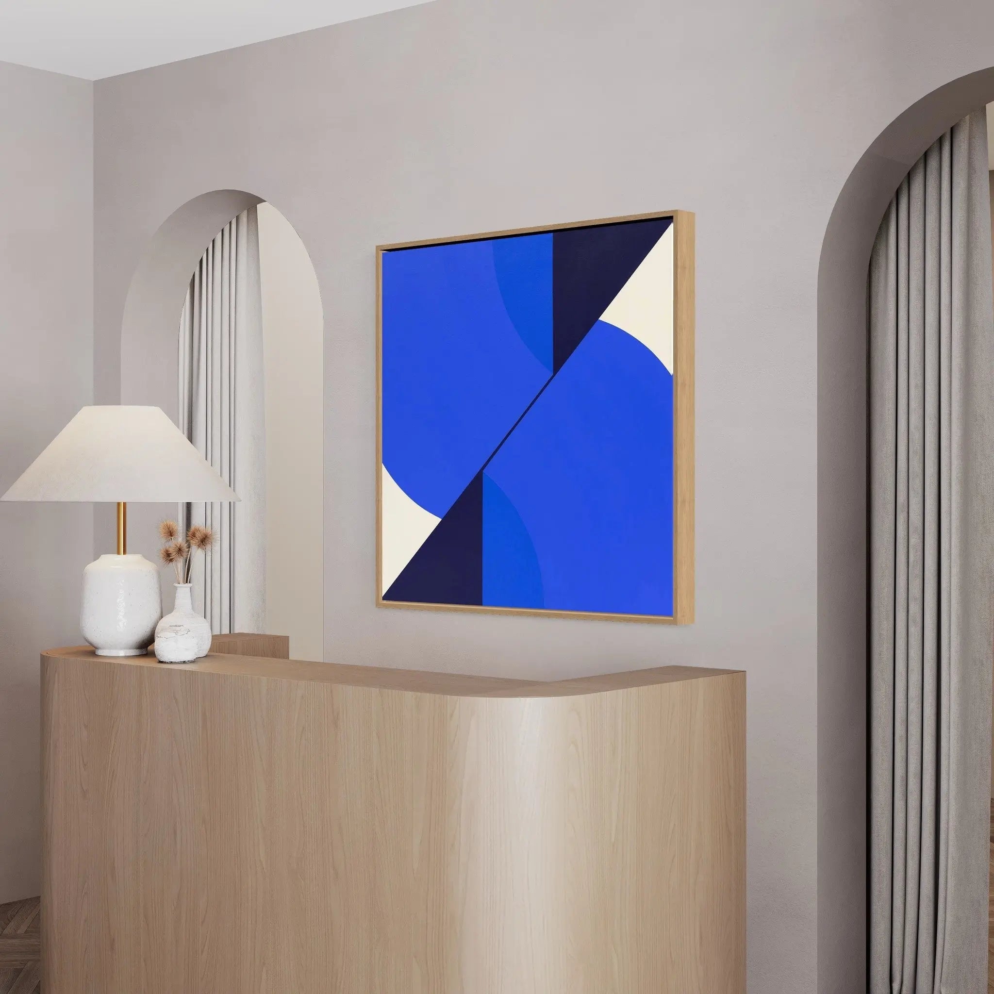 Cuadratura #04 by Rodrigo Martin showcased in a designer room setting