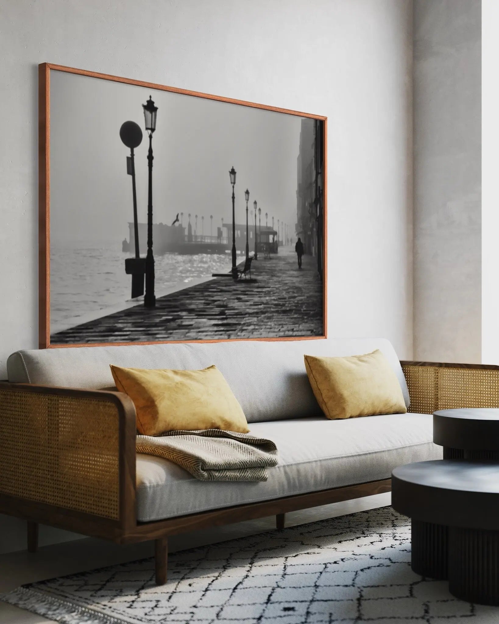 Morning Fog in Venice styled in a contemporary interior setting