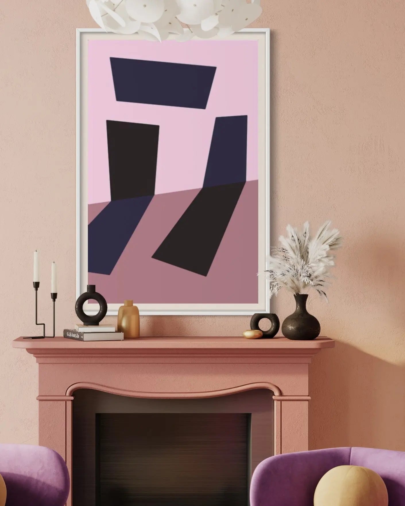 Untitled 1550 by Pedro Nuka showcased in a designer room setting