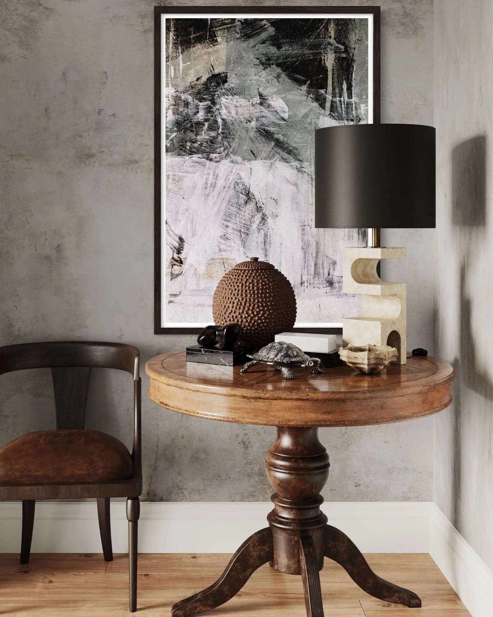 This Way Out by Alejandro Franseschini displayed in a modern living room interior