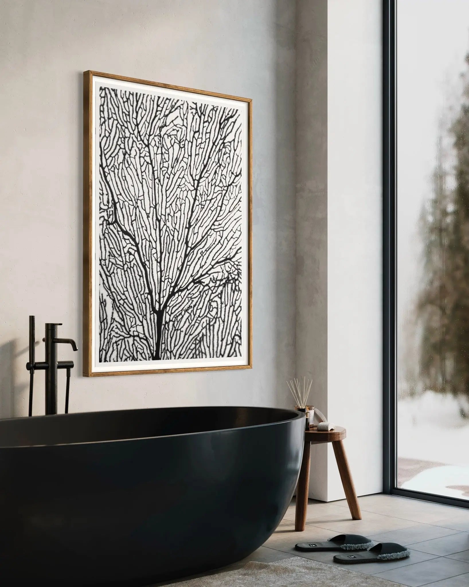 Coral Sea Screen by Enric Gener styled in a contemporary interior setting
