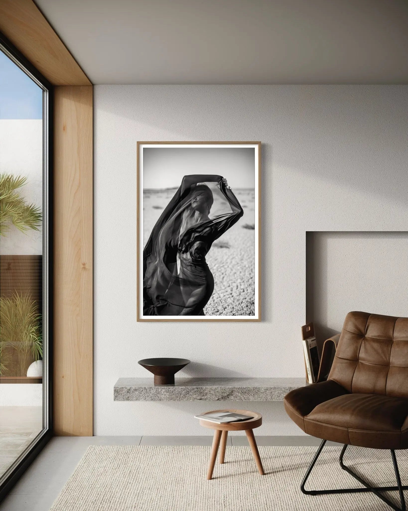 Playing With The Wind in The Desert by Nikola Miljkovic styled in a contemporary interior setting
