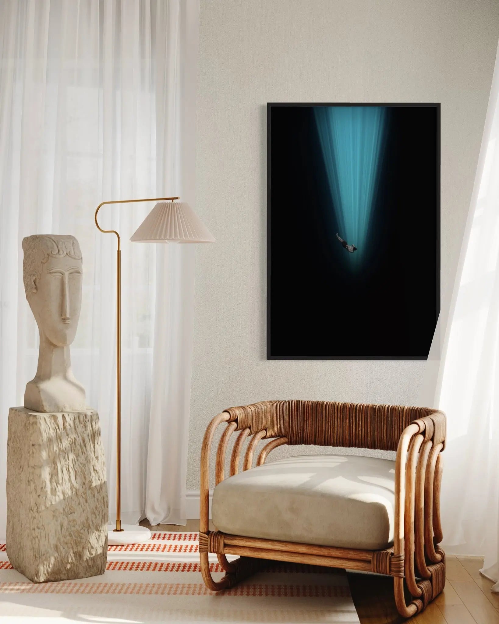 Intervention by Enric Gener presented in a curated interior design