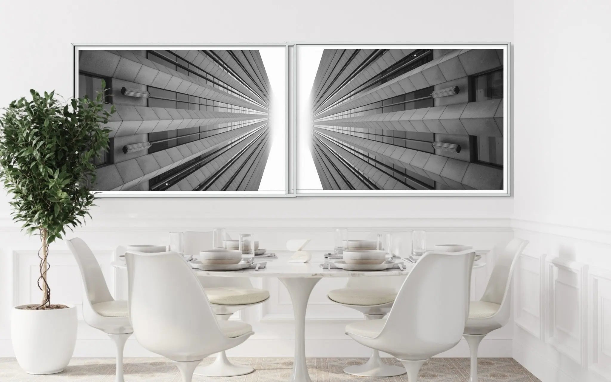Always Look Up by Ugo Shirvanian displayed in a modern living room interior