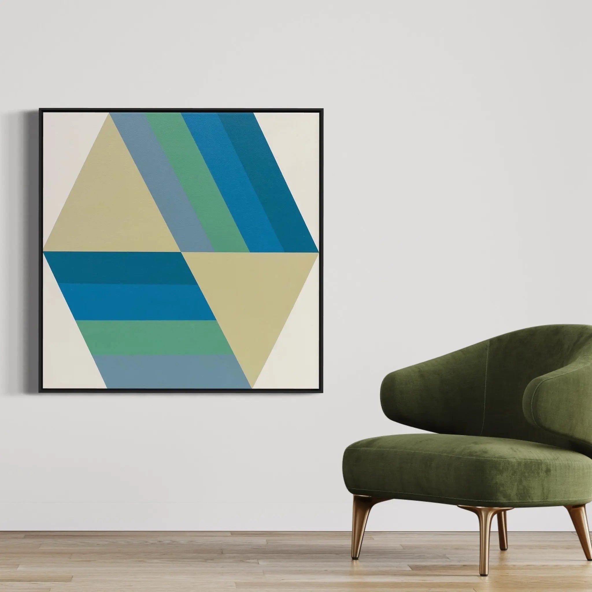 Broken Square 04 by Rodrigo Martin showcased in a designer room setting