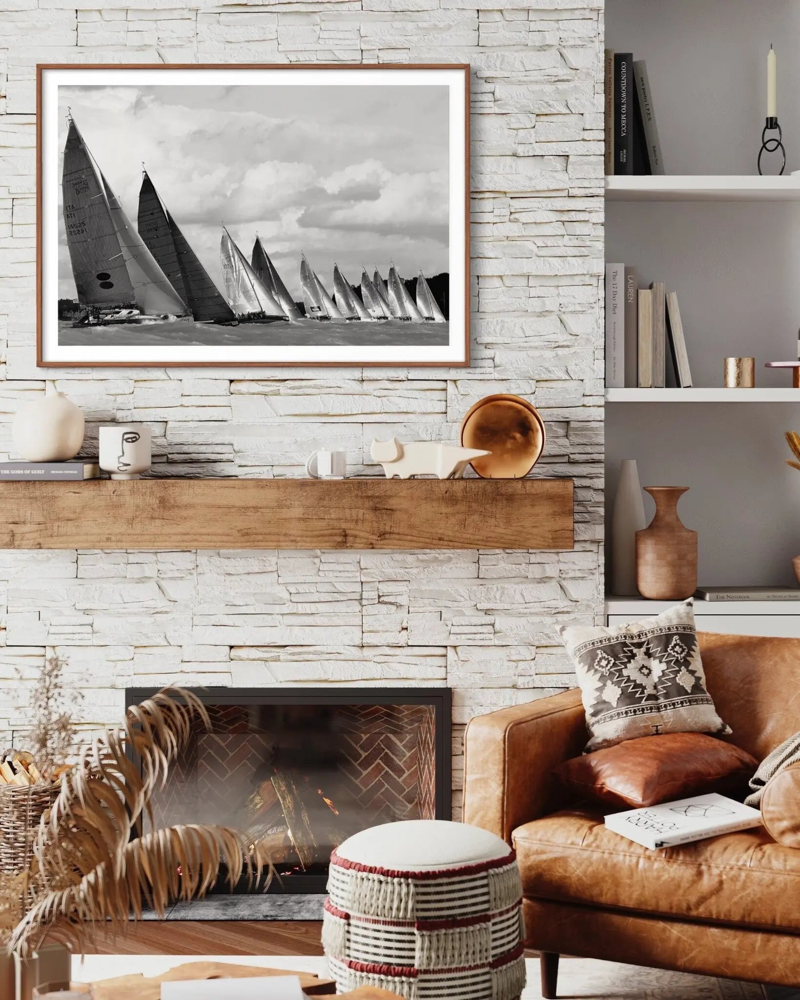 Swan 45s on the Line by Kevin Dailey showcased in a designer room setting