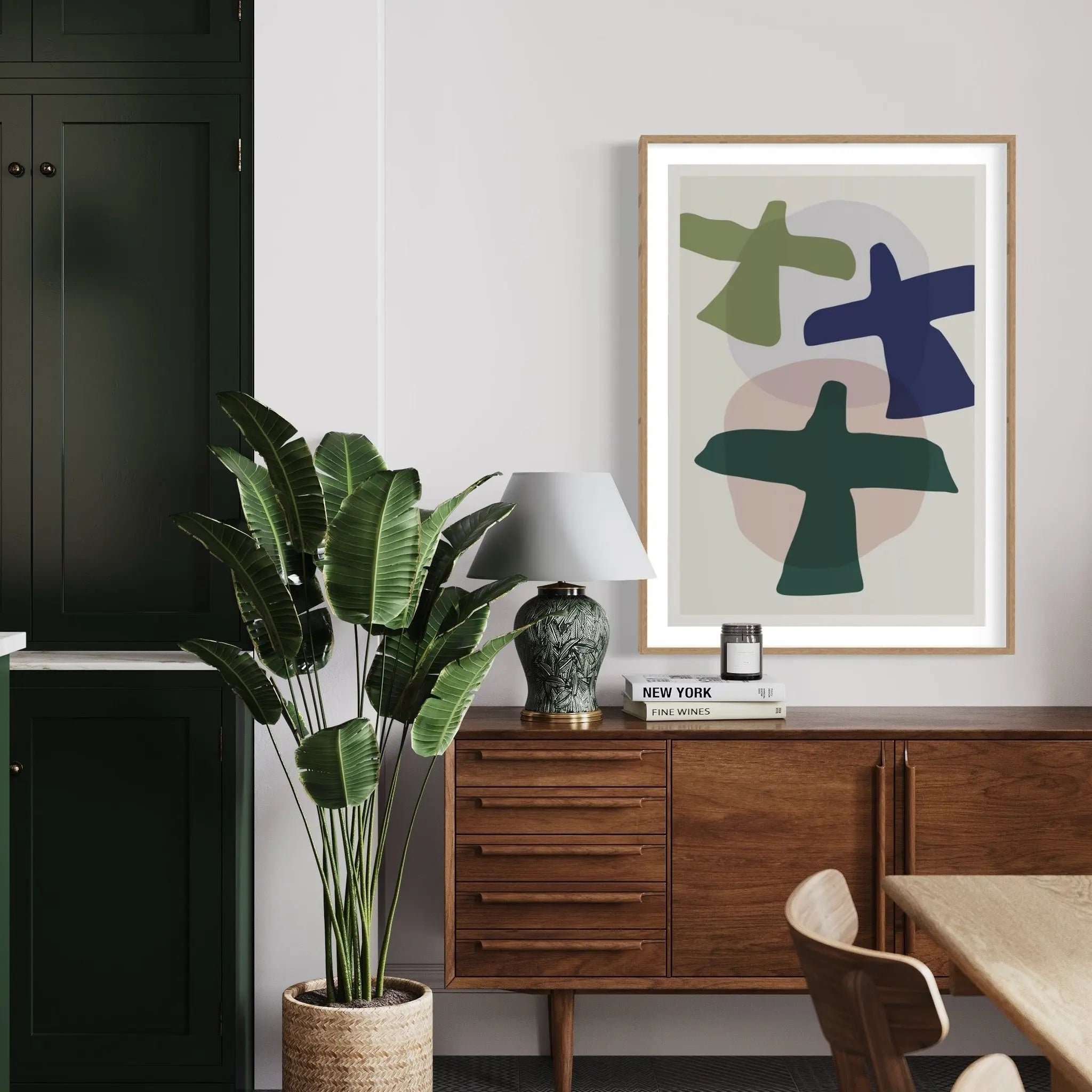 Doves by Alejandro Franseschini showcased in a designer room setting