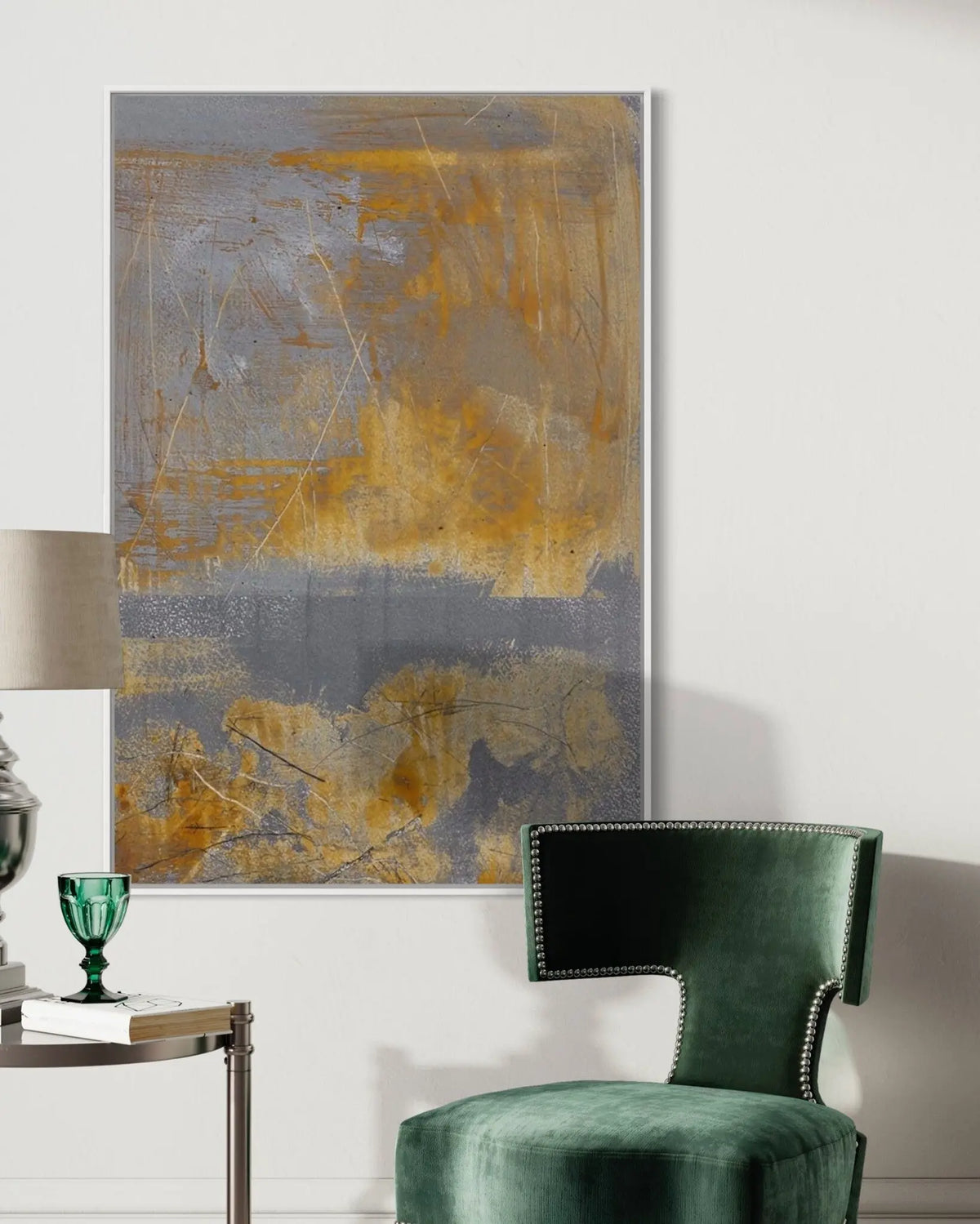 Cartografia by Evelyn Ogly displayed in a modern living room interior