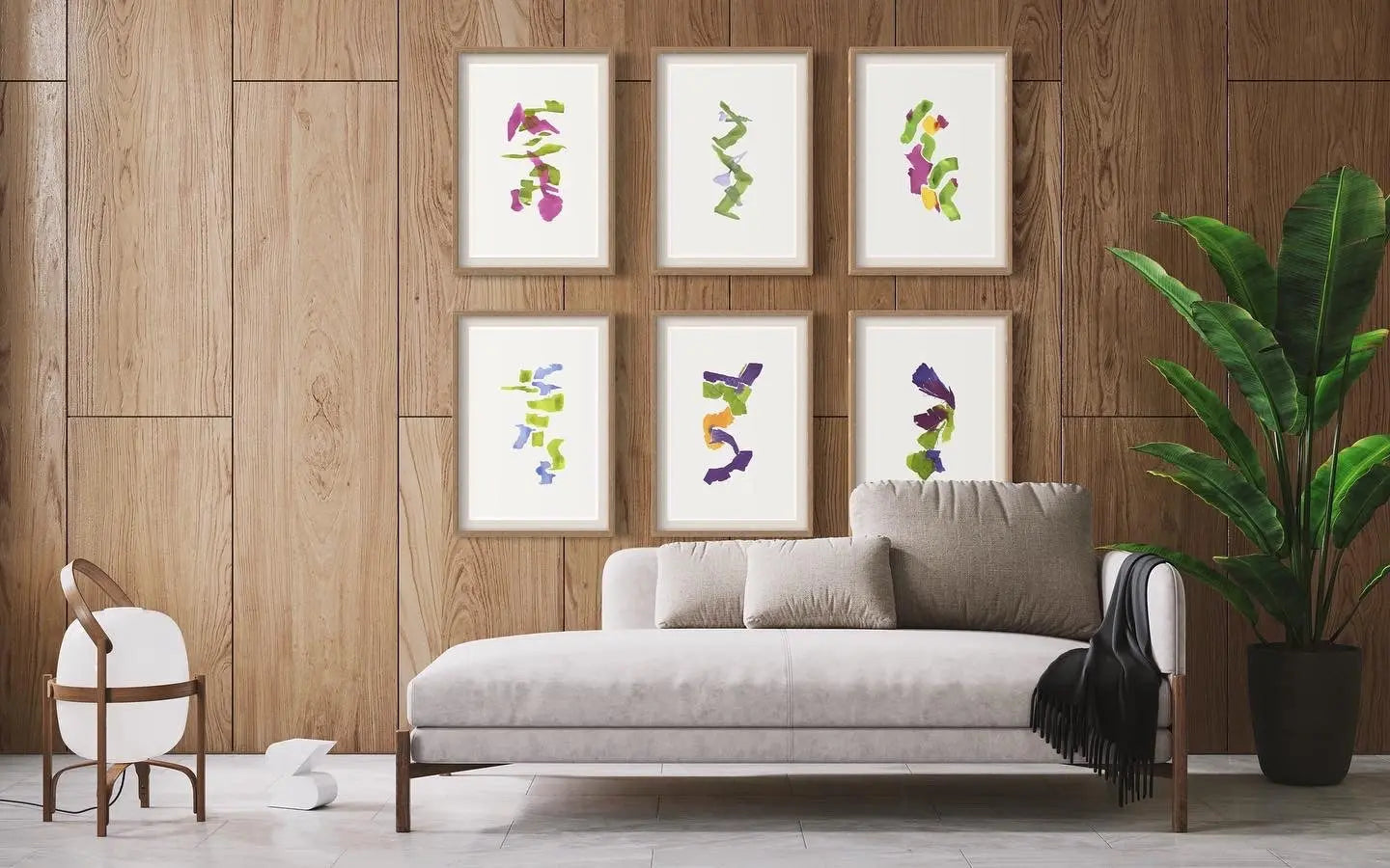 Color Study 20 by Encarnacion Portal Rubio showcased in a designer room setting