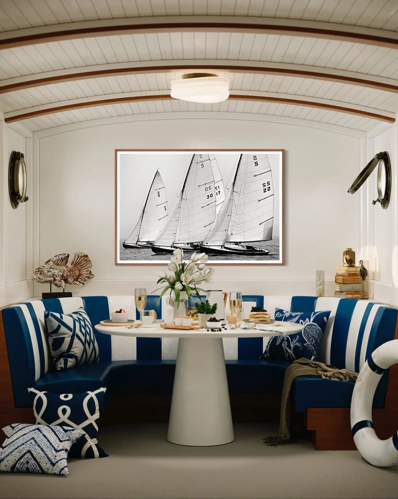 S-Boats in Line by Kevin Dailey presented in a curated interior design