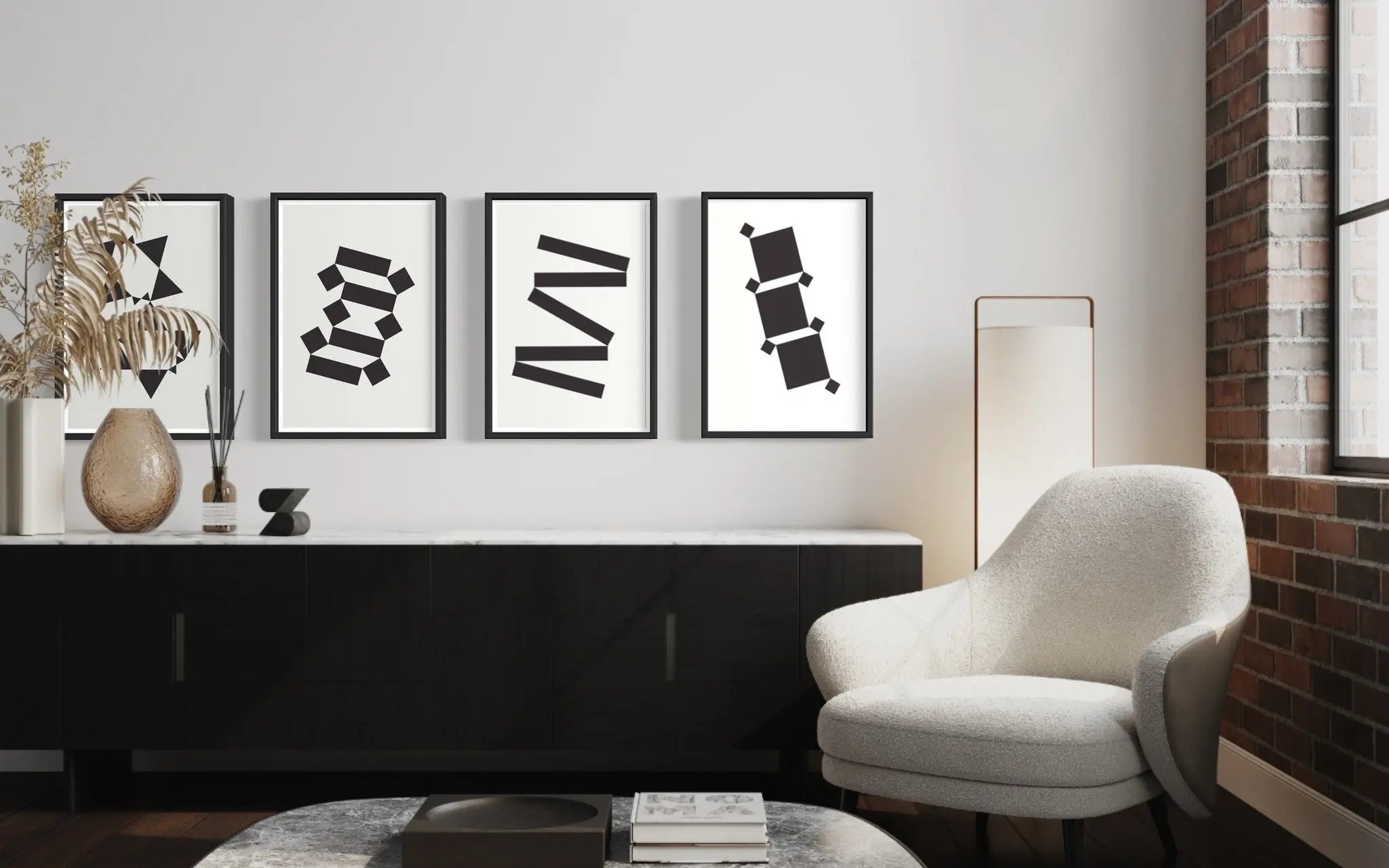 White Tie Modern 3 by Alejandro Franseschini showcased in a designer room setting