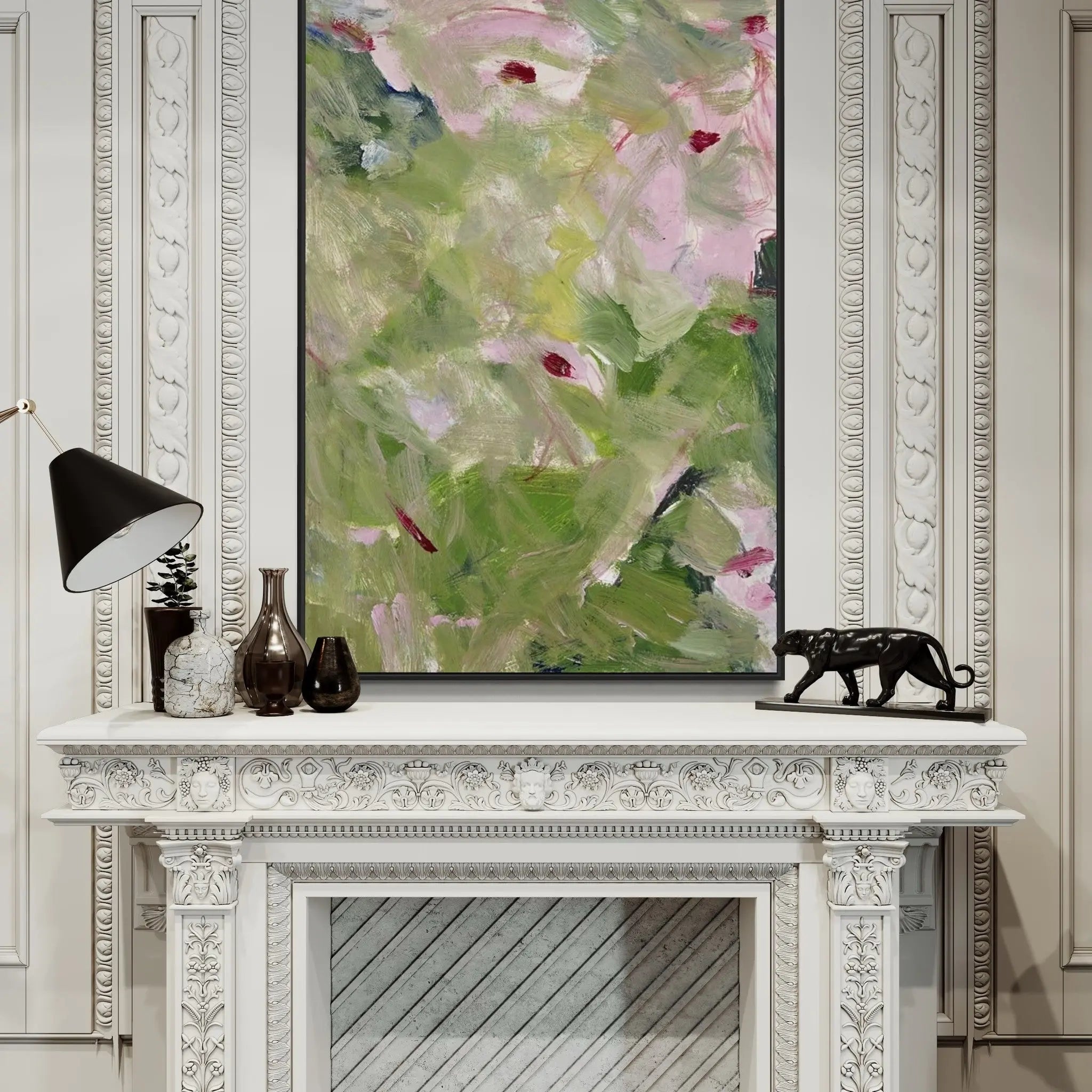 Nature Studies 4 by Evelyn Ogly styled in a contemporary interior setting