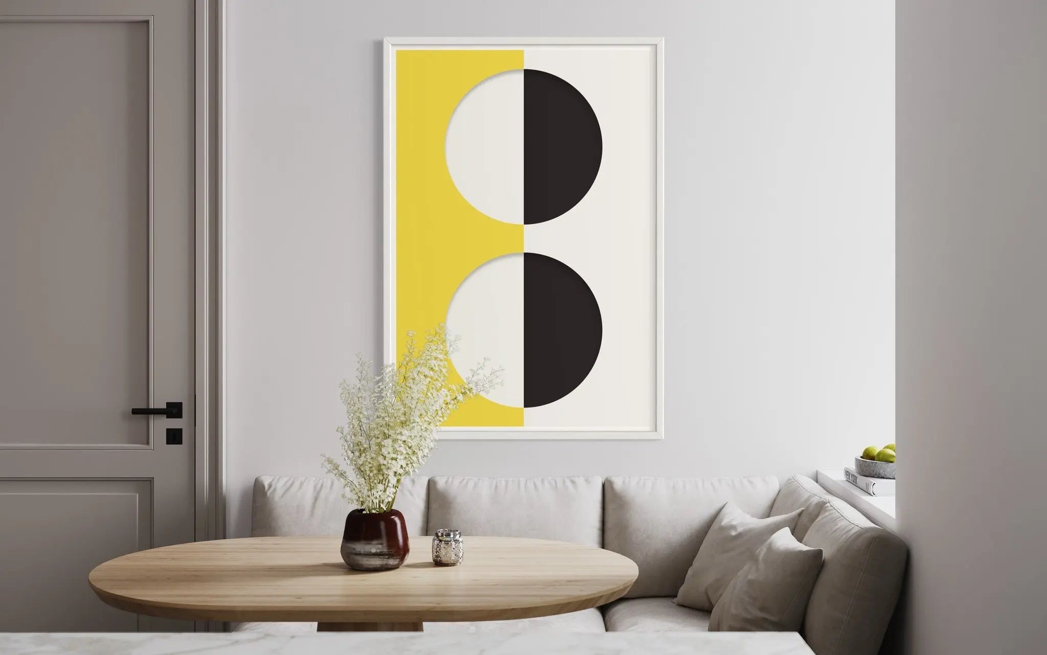 Series With Yellow by Francesco Alessandrini styled in a contemporary interior setting