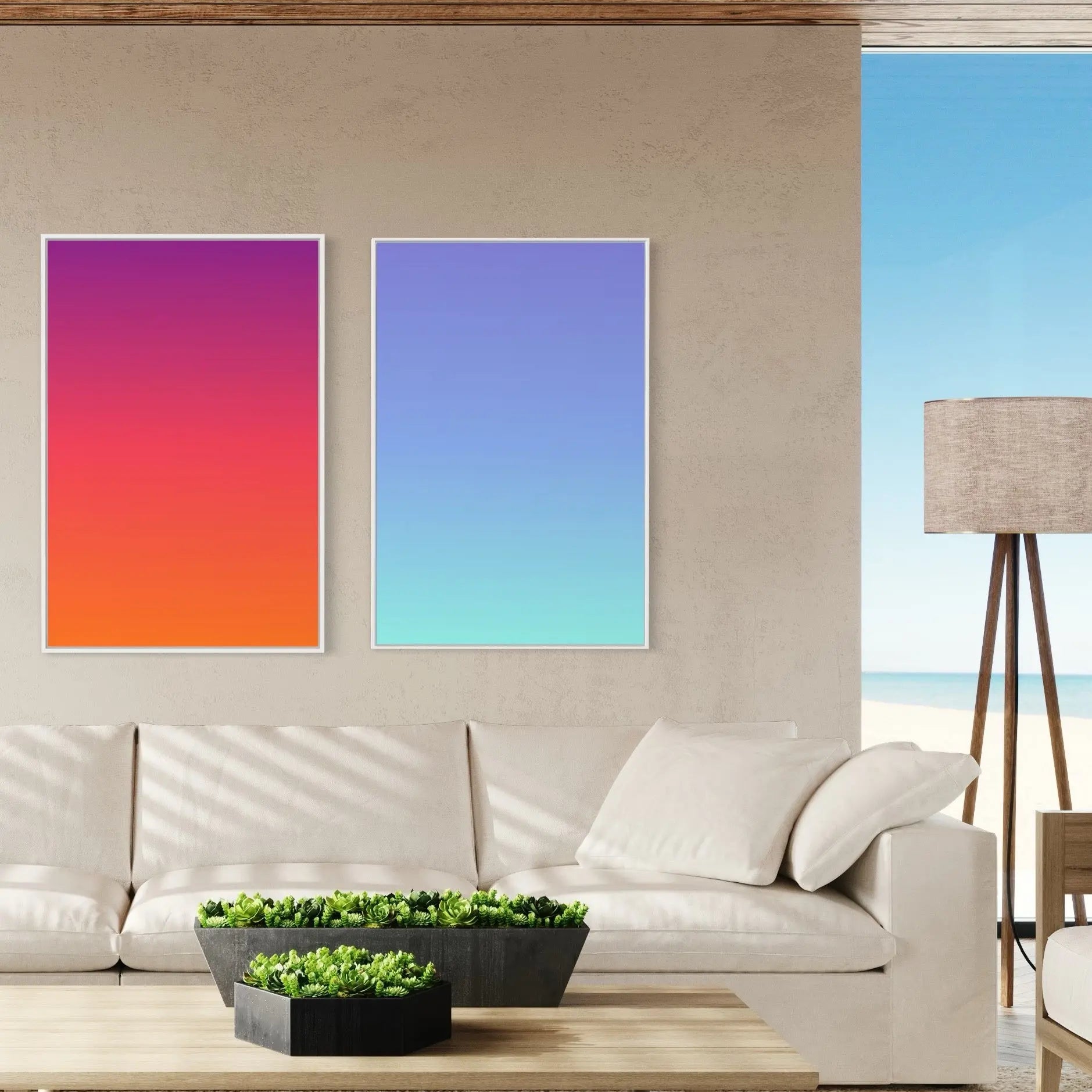 Ombre Sunset by Alejandro Franseschini featured in an elegant interior space