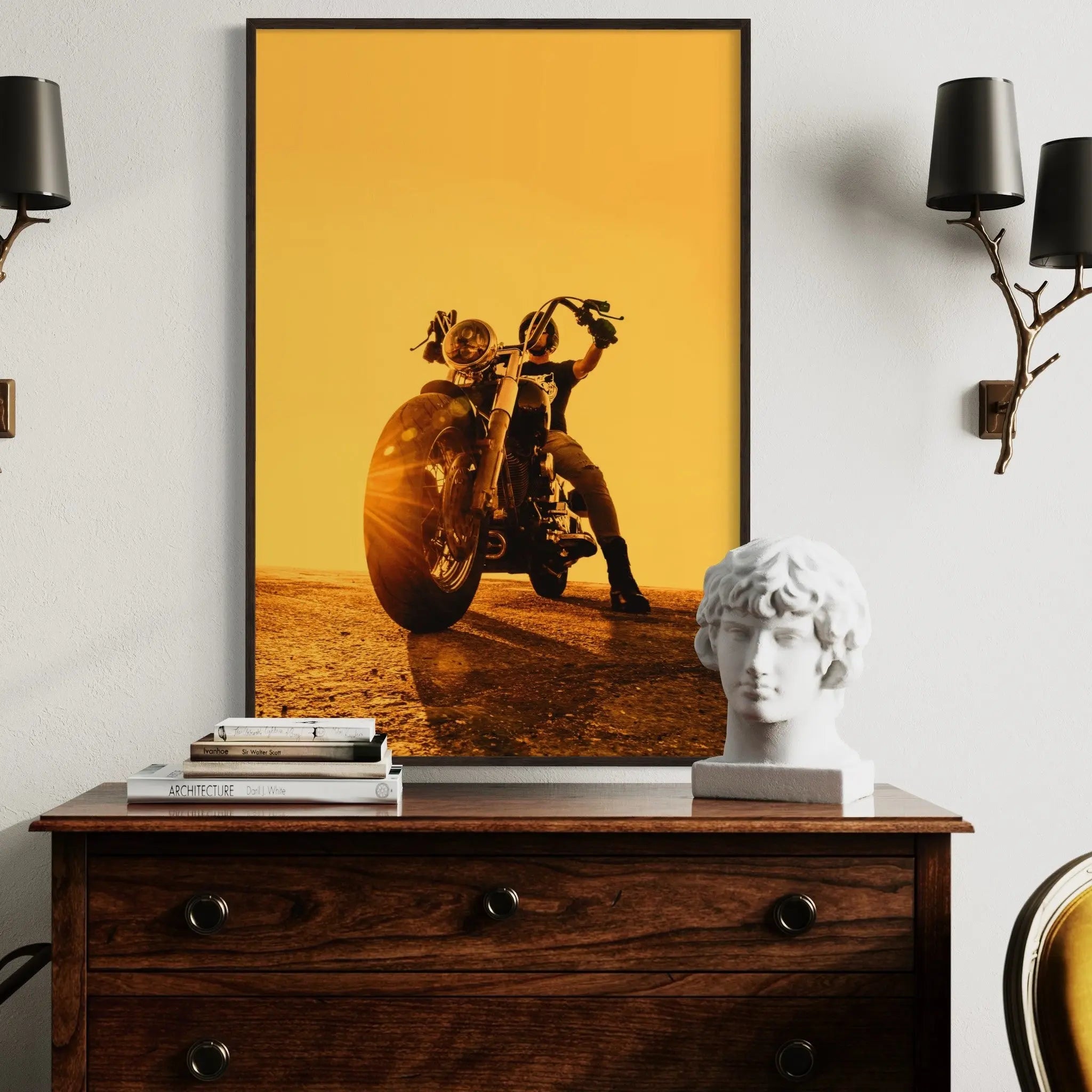 Dust In The Sun by N. David showcased in a designer room setting