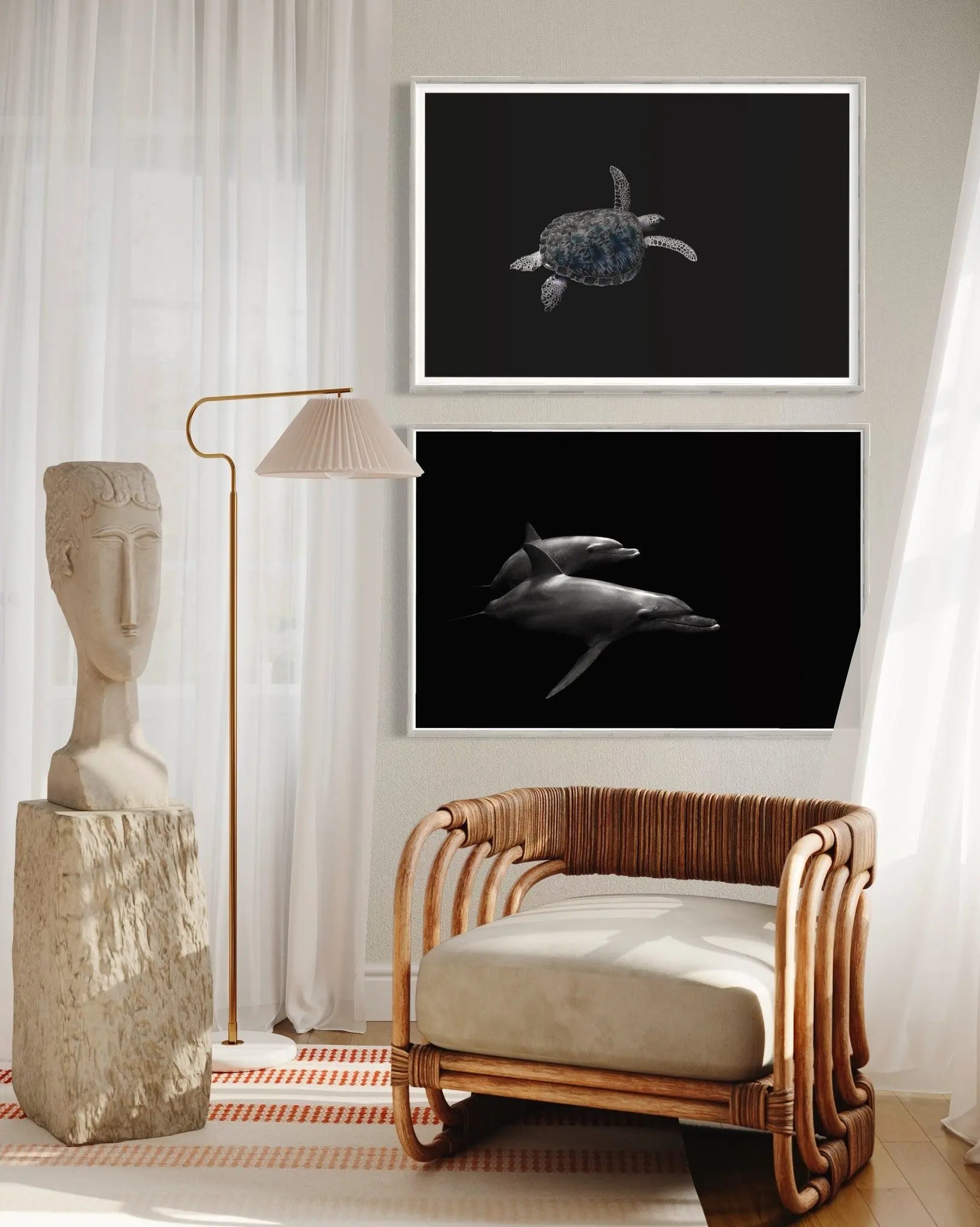 Carey Turtle by Enric Gener showcased in a designer room setting