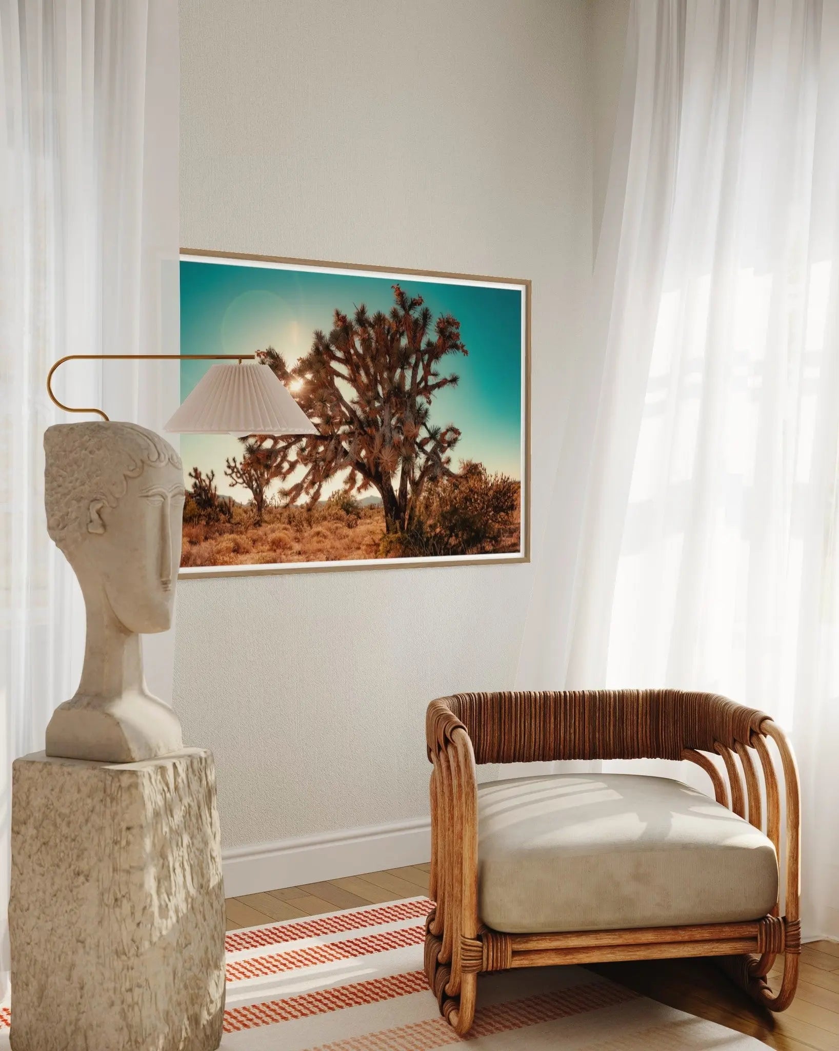 Desert Vintage by A. Vinicius displayed in a modern living room interior