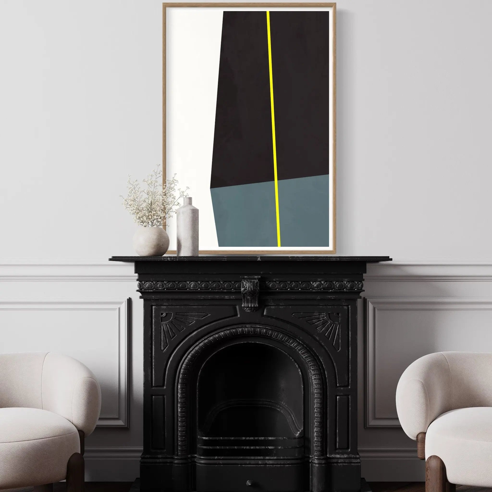 Time Is My Everything by Alejandro Franseschini showcased in a designer room setting