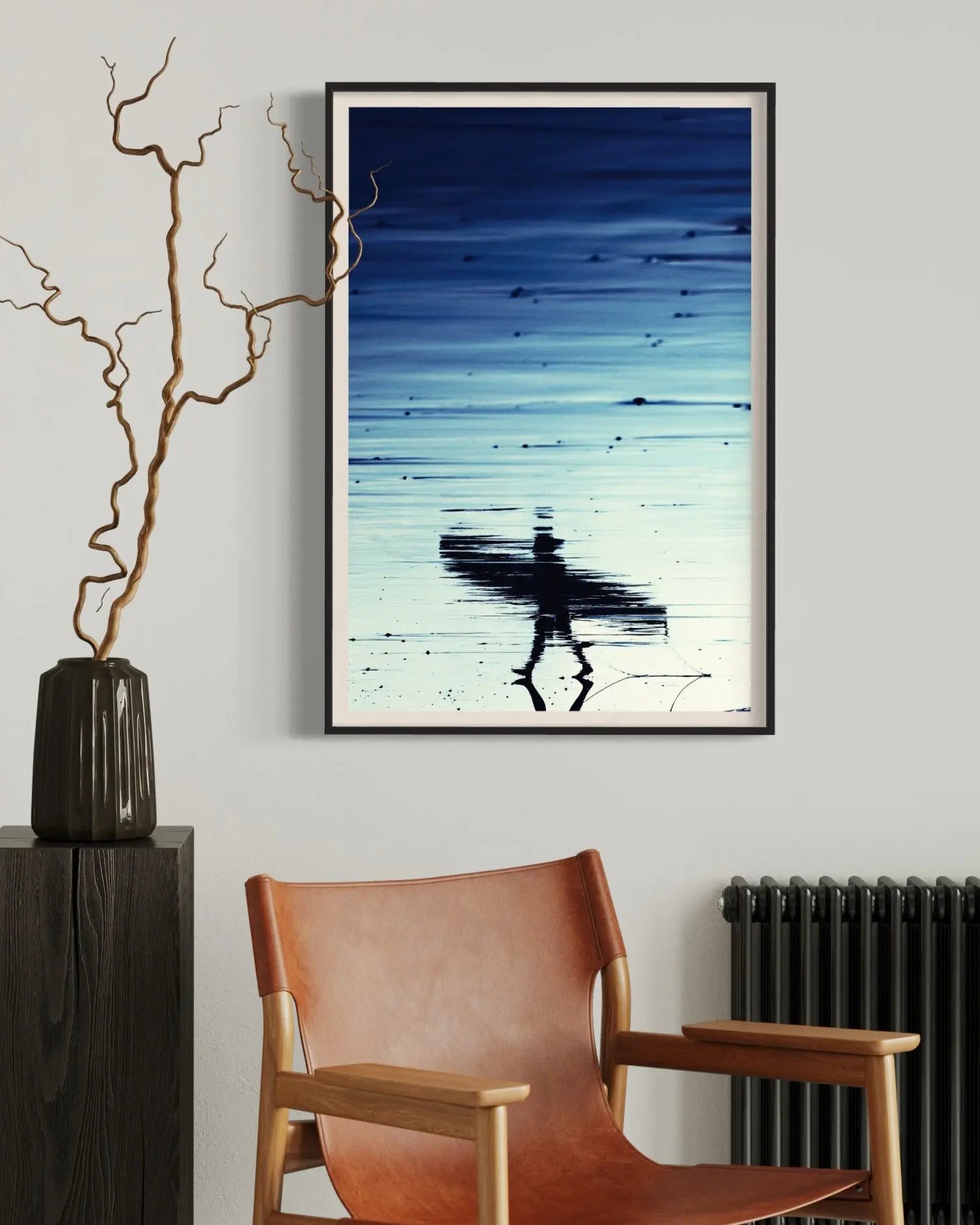 A Walk on the Beach by Enric Gener presented in a curated interior design