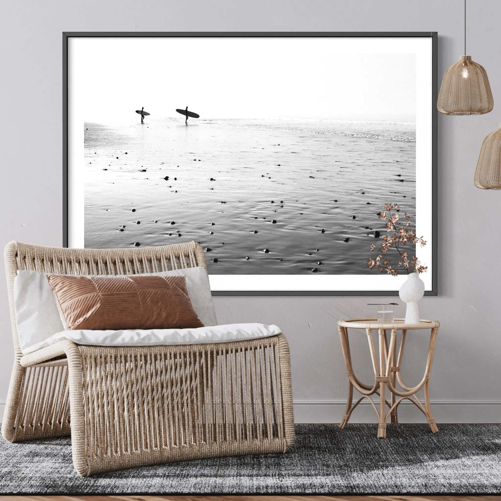Morning Surf by Enric Gener showcased in a designer room setting