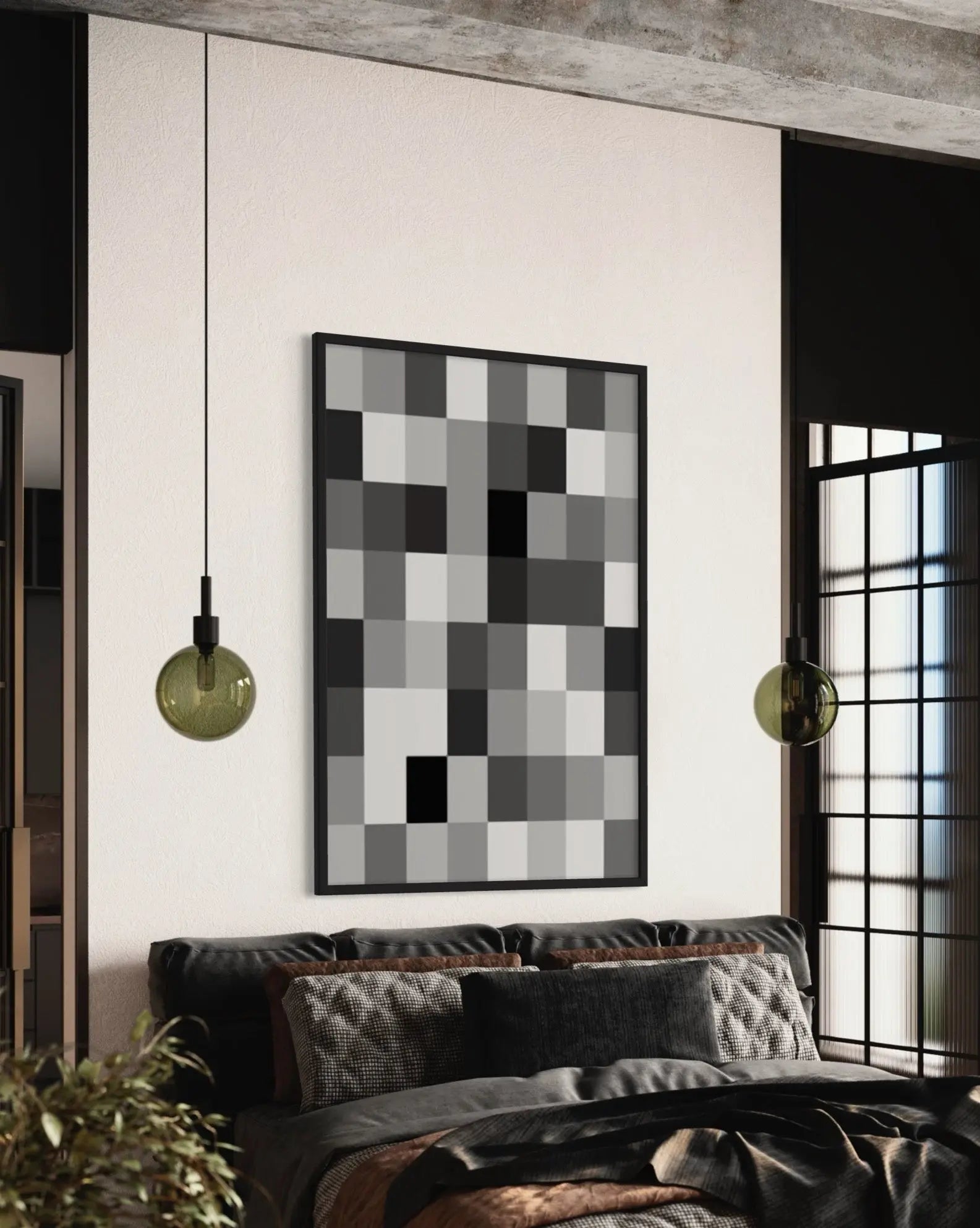 Untitled 3250 by Pedro Nuka showcased in a designer room setting
