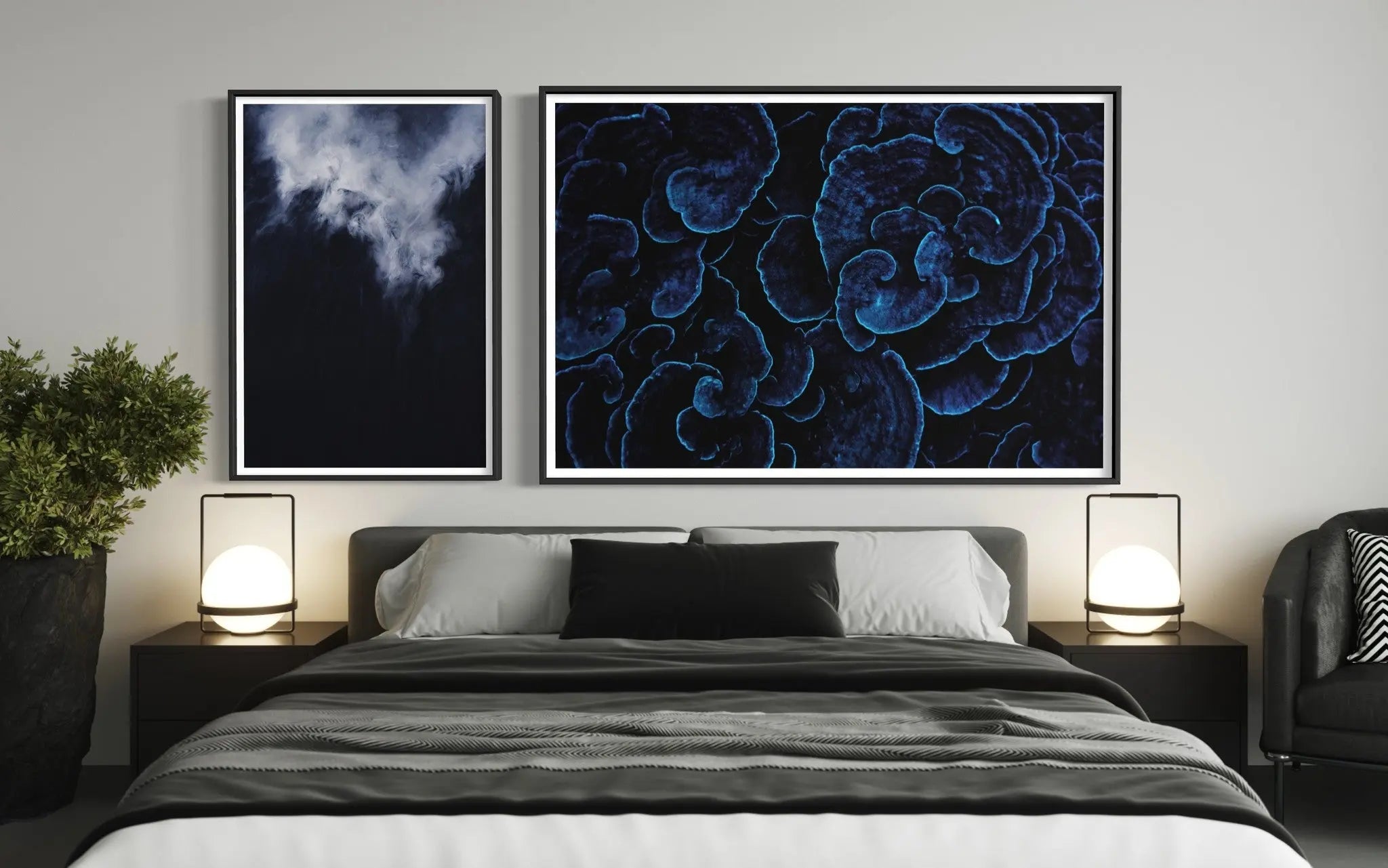 Abstract Waters by Enric Gener featured in an elegant interior space