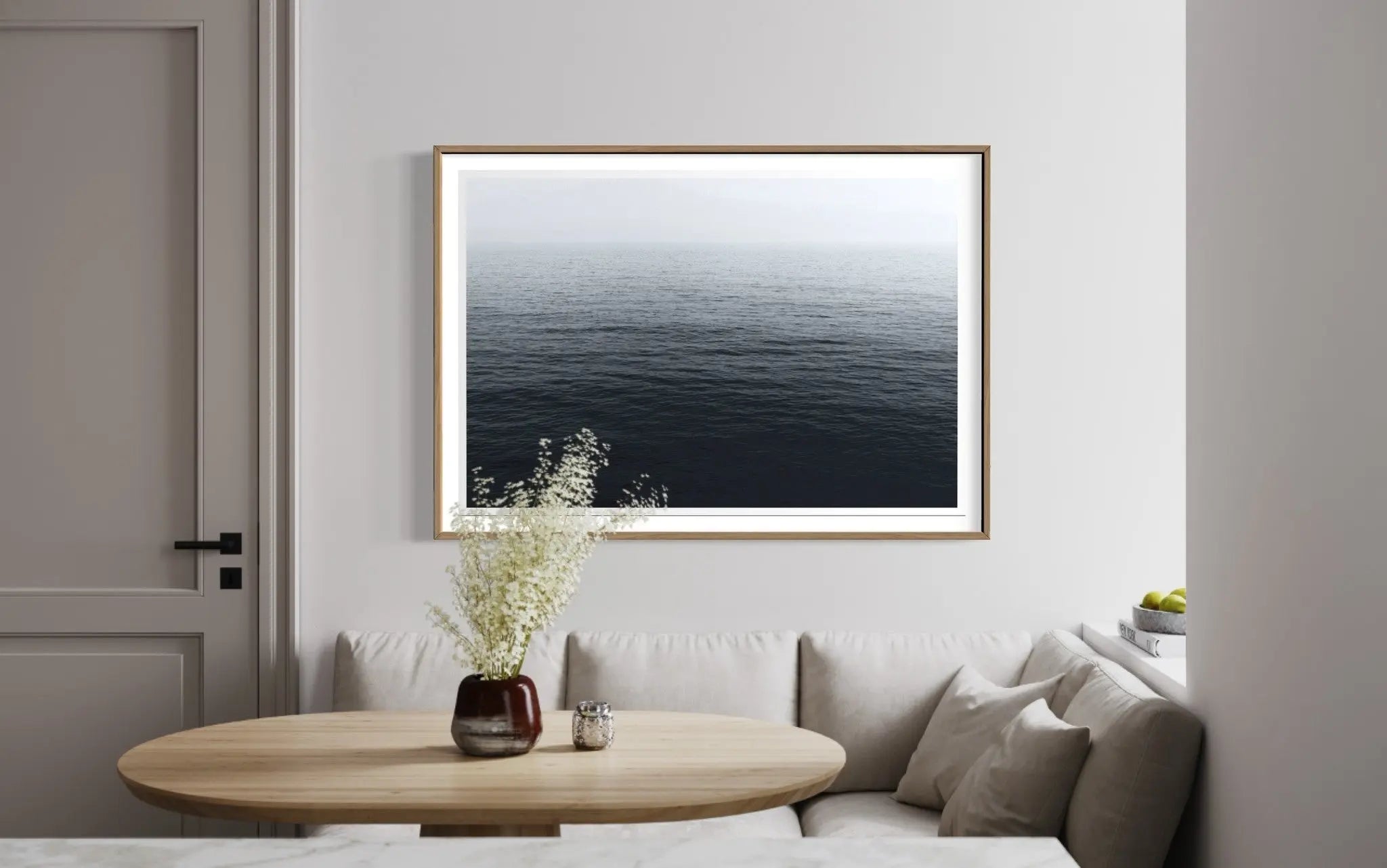 Balearic Grey by Enric Gener displayed in a modern living room interior