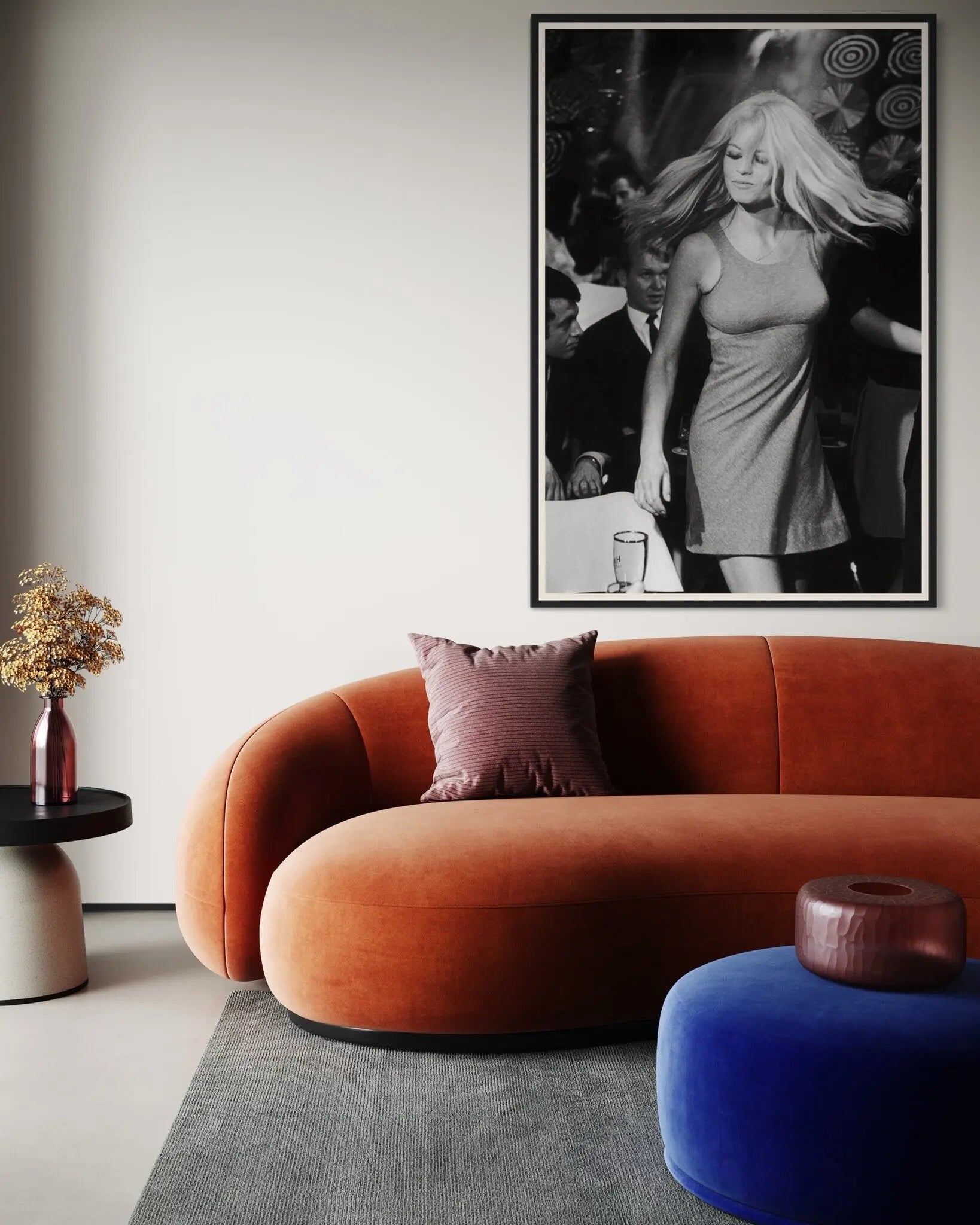 Brigitte Bardot Dancing by Reg Lancaster featured in an elegant interior space