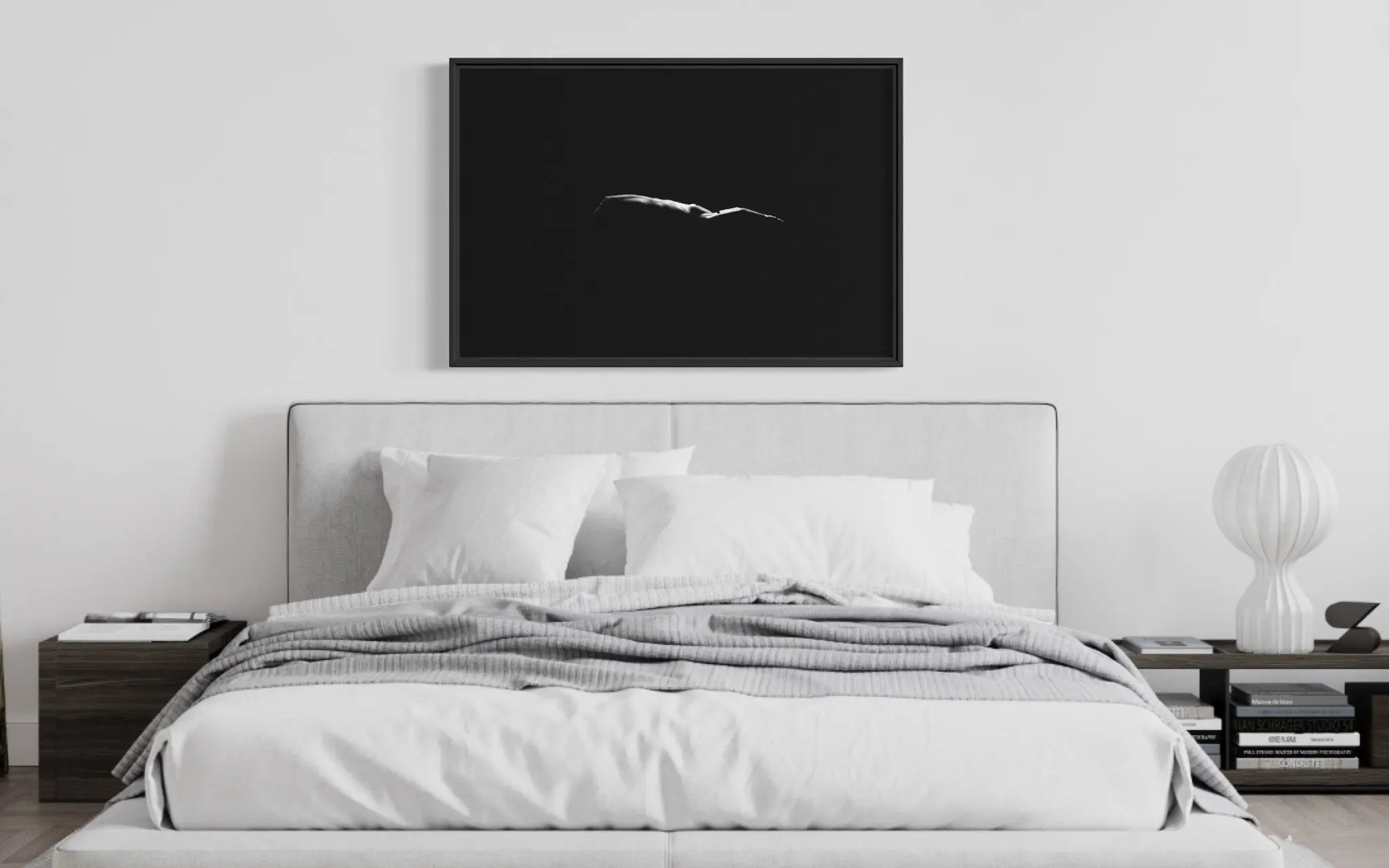 Nude in Water by Enric Gener presented in a curated interior design