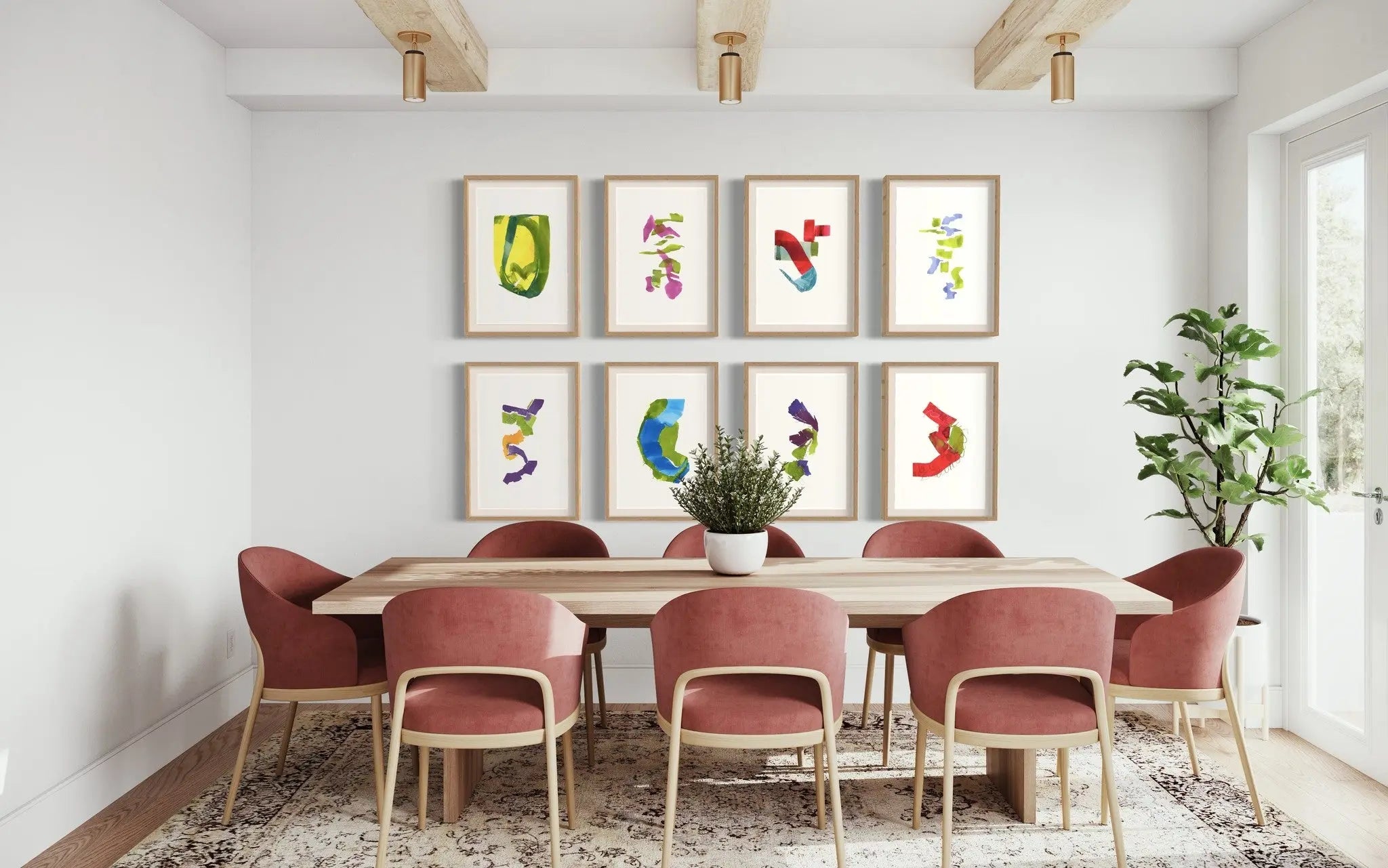 Color Study 5 by Encarnacion Portal Rubio featured in an elegant interior space