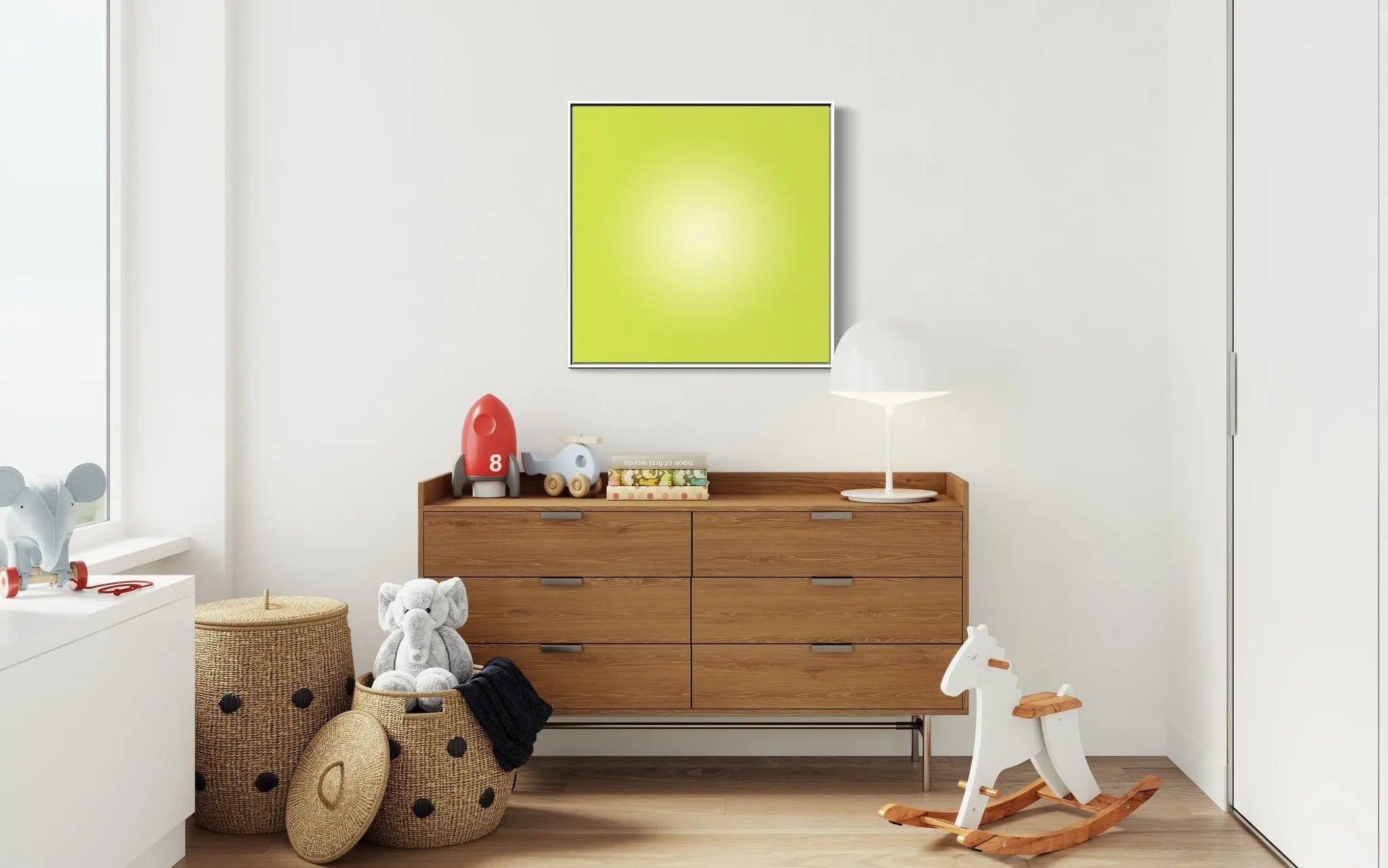 Chartreuse Halo by Alejandro Franseschini showcased in a designer room setting