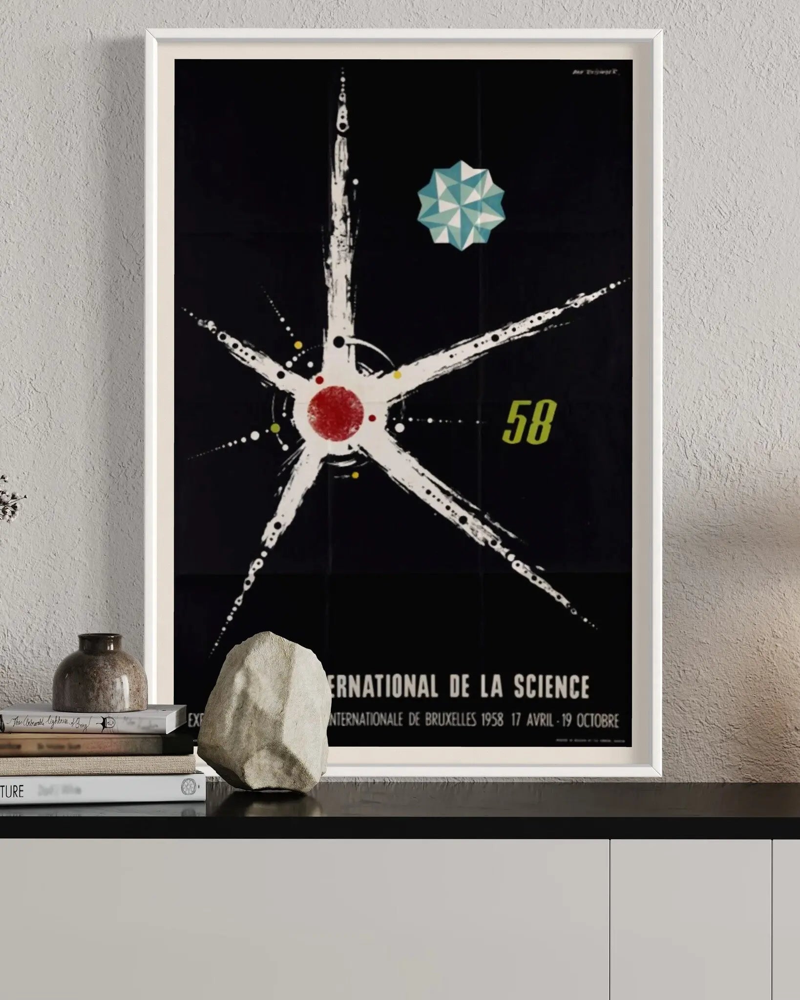 1958 Palais International De La Science Brussels presented in a curated interior design