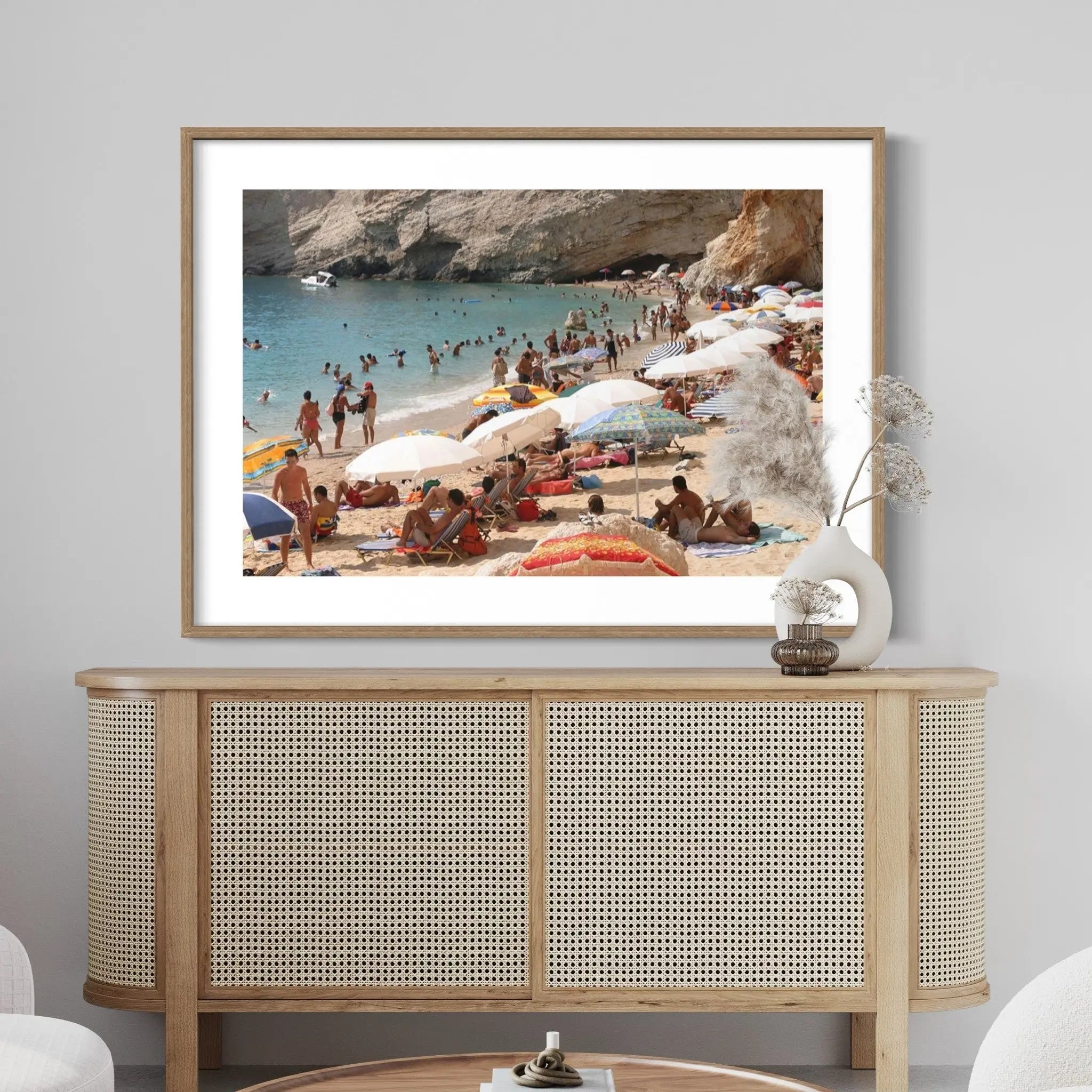 Beaches of Lefkada Island by Sean Gallup showcased in a designer room setting