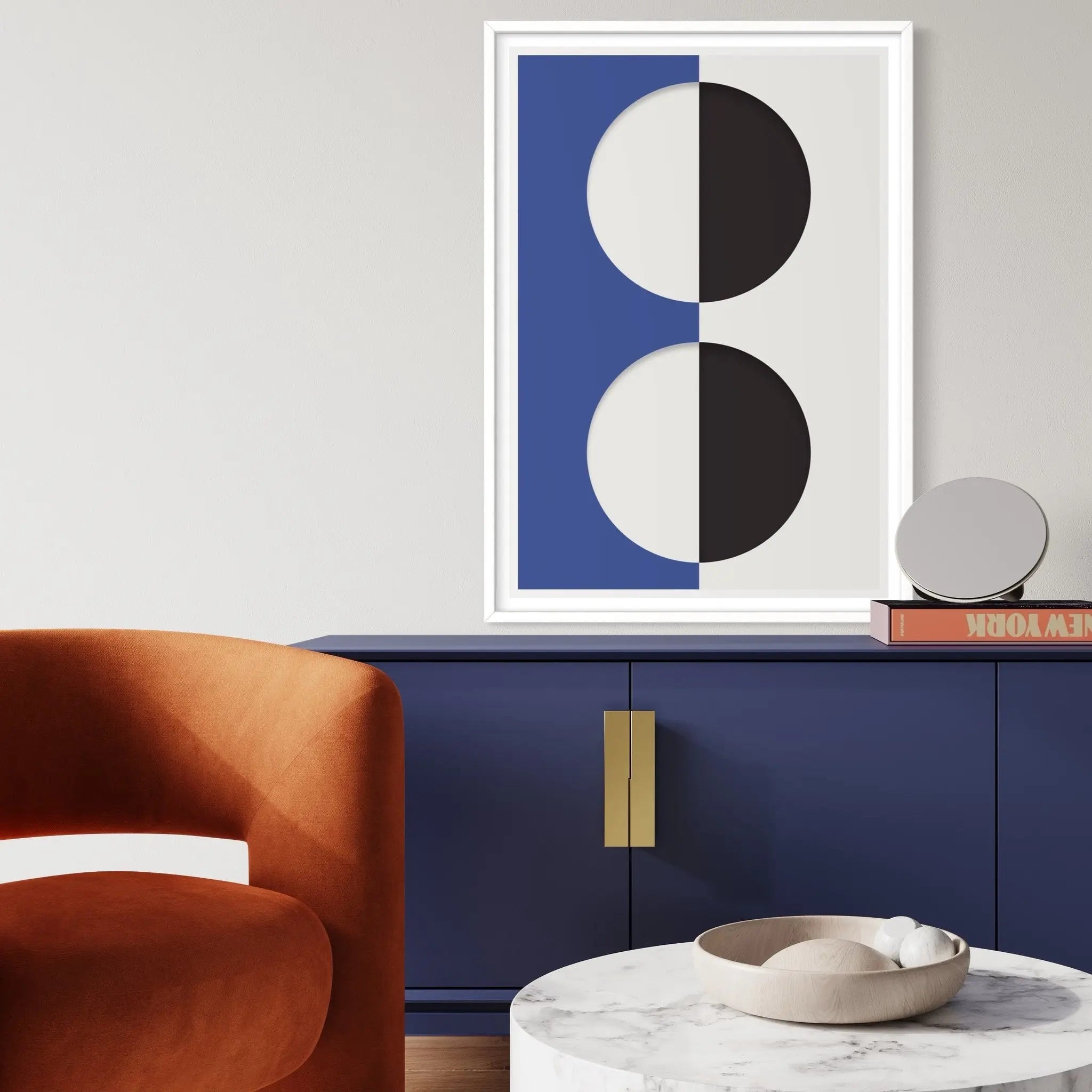 Blink Series With Blue by Francesco Alessandrini presented in a curated interior design