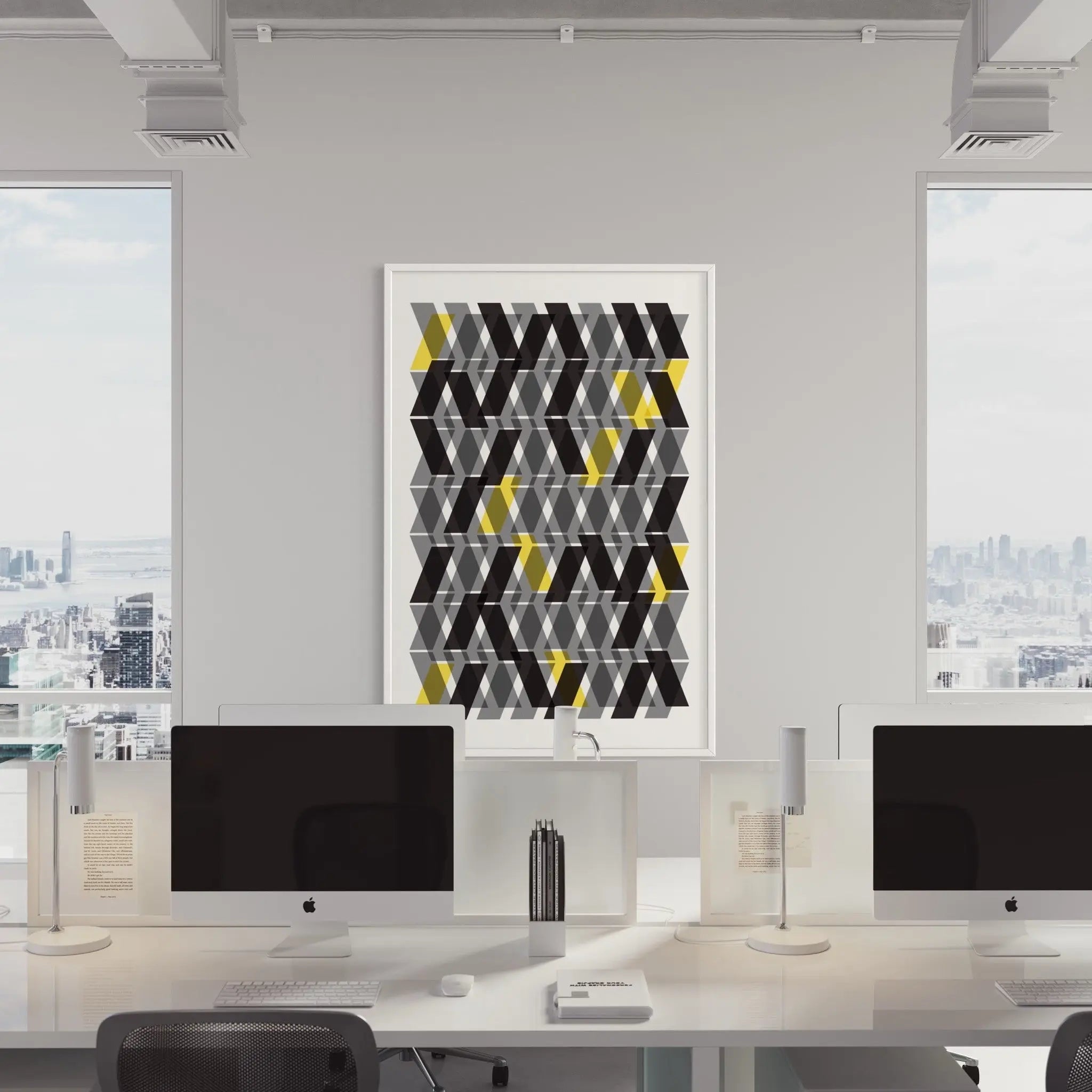 Tribes by Alejandro Franseschini displayed in a modern living room interior