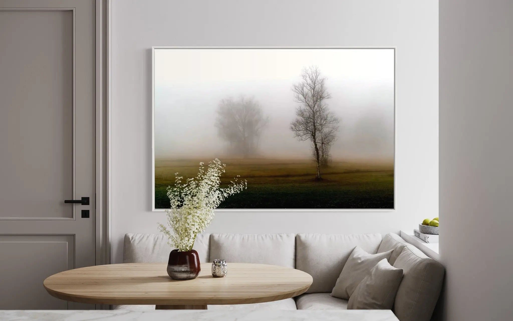 Landscape in Umbria featured in an elegant interior space