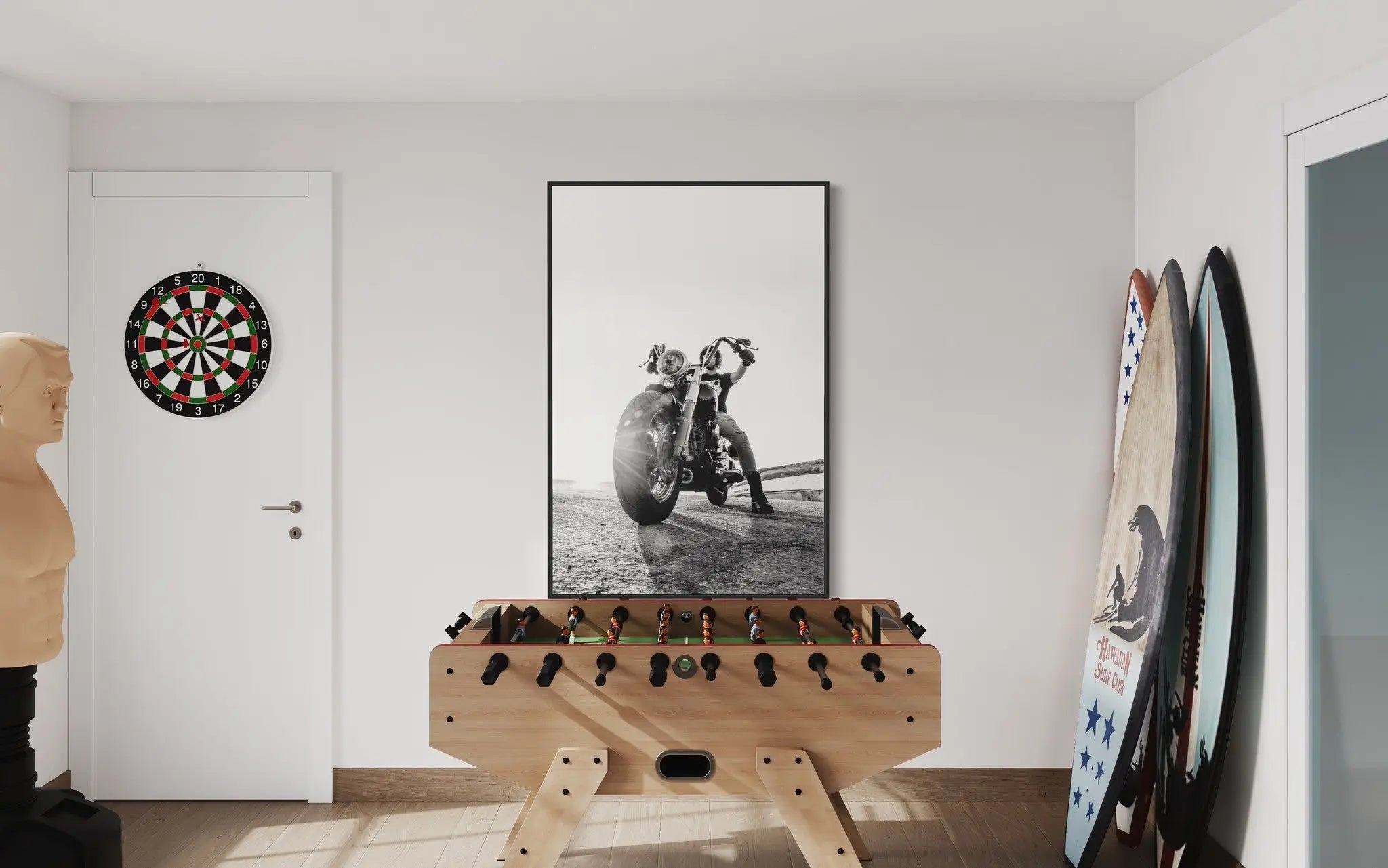 Morning Ride by Alejandro Franseschini shown in a minimalist home decor setting