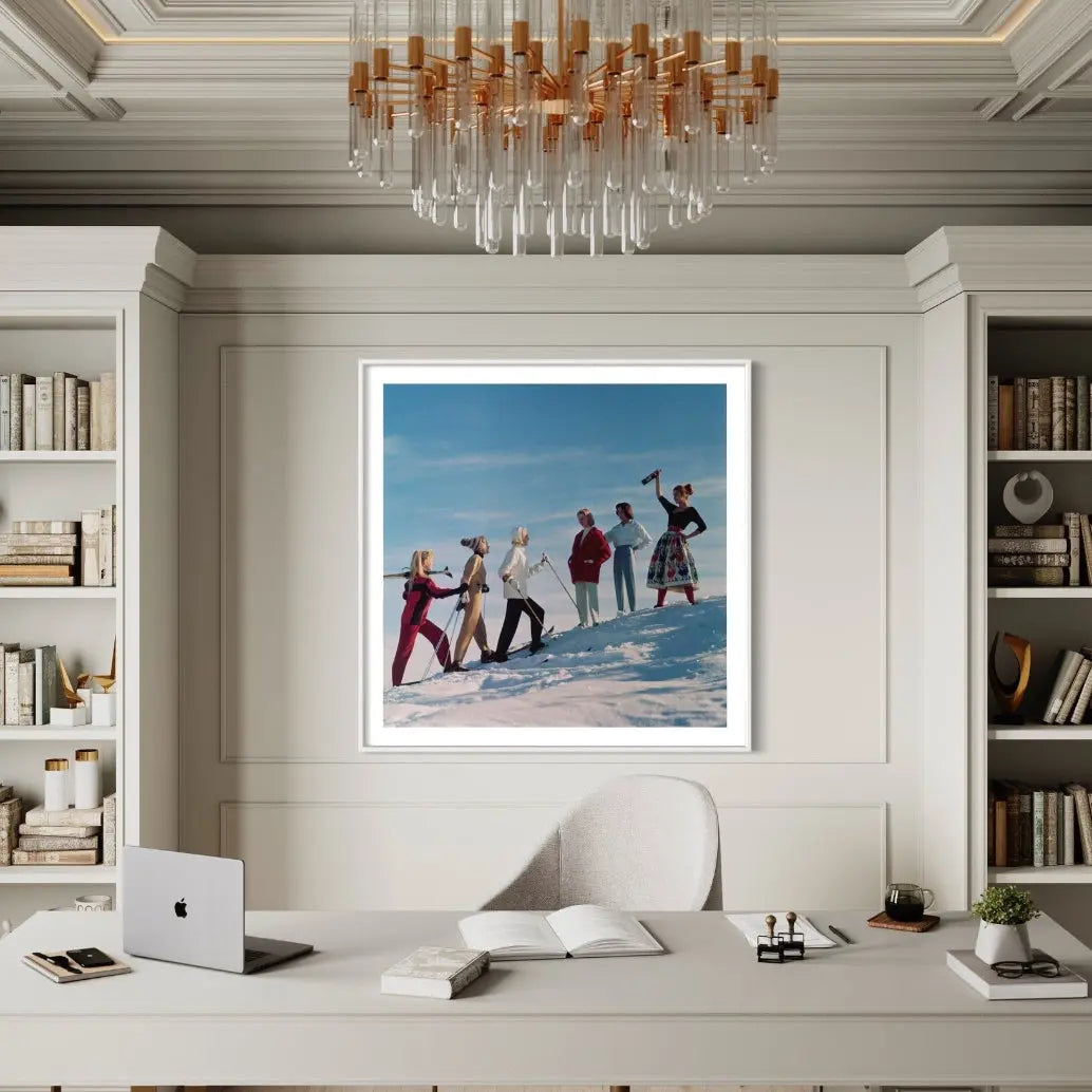 Skiing Party by Chaloner Woods featured in an elegant interior space